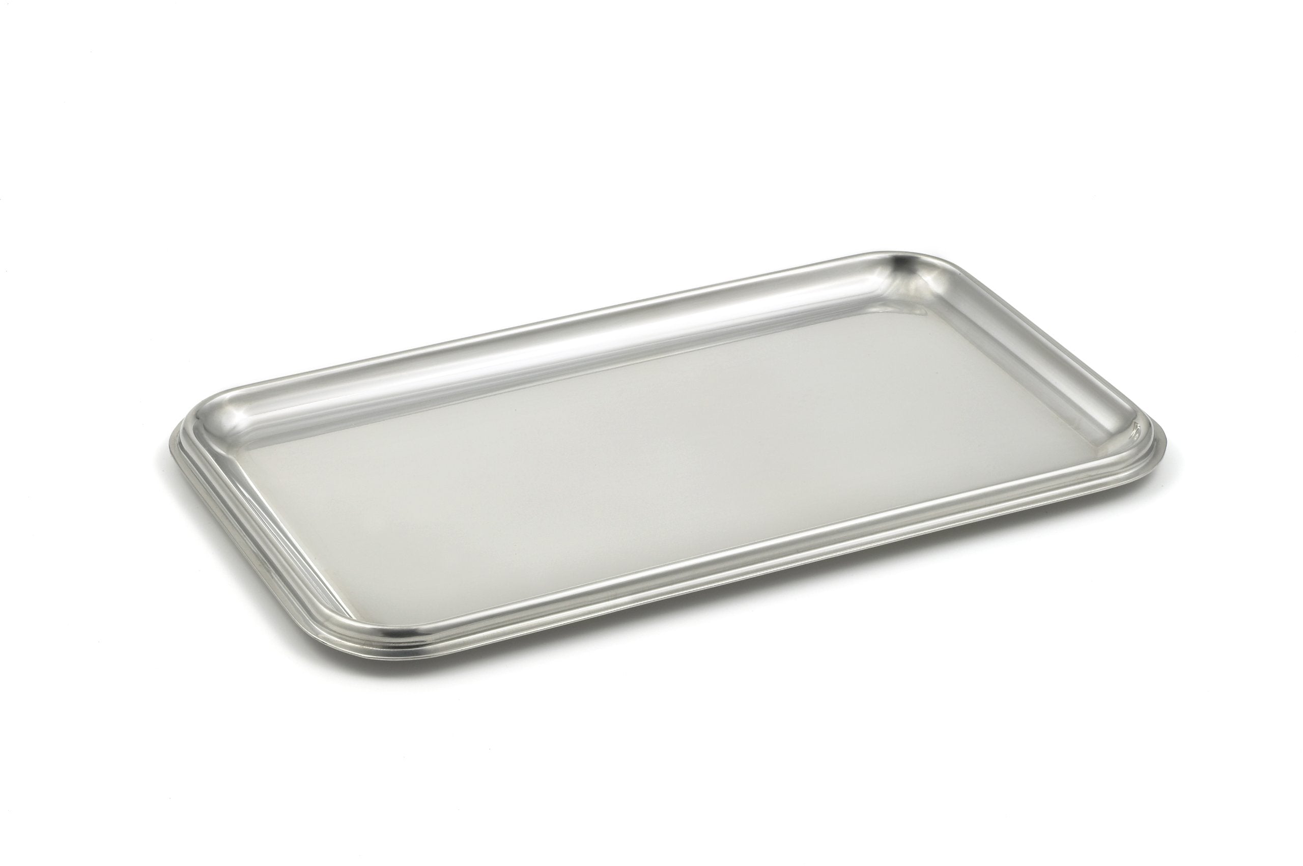 Stainlesslux 75110 Brilliant Stainless Steel Small Rectangle Tray - Quality Serveware For Your Home
