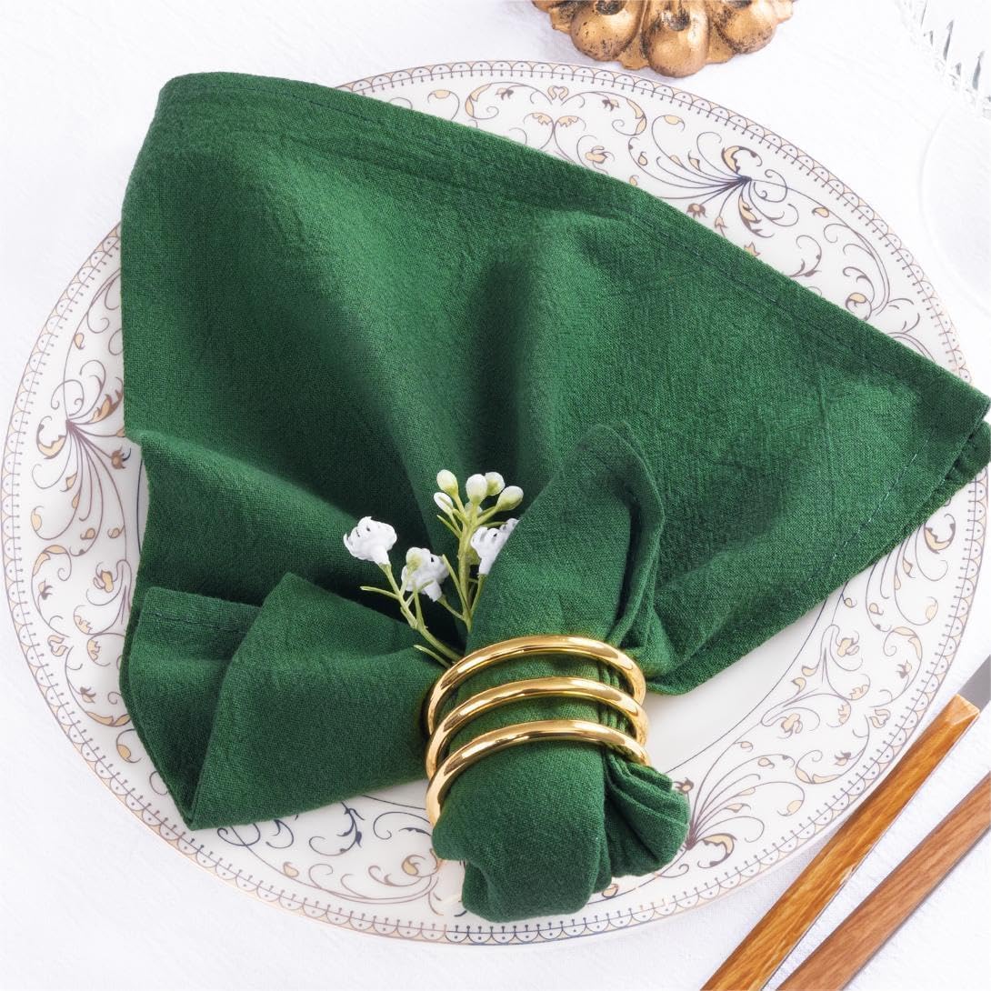 Mlmw Emerald Green St. Patrick'S Day Cloth Napkins Set Of 8 Spring Cotton Dinner Napkins Cloth Bulk Washable 16''  16'' For Wedd