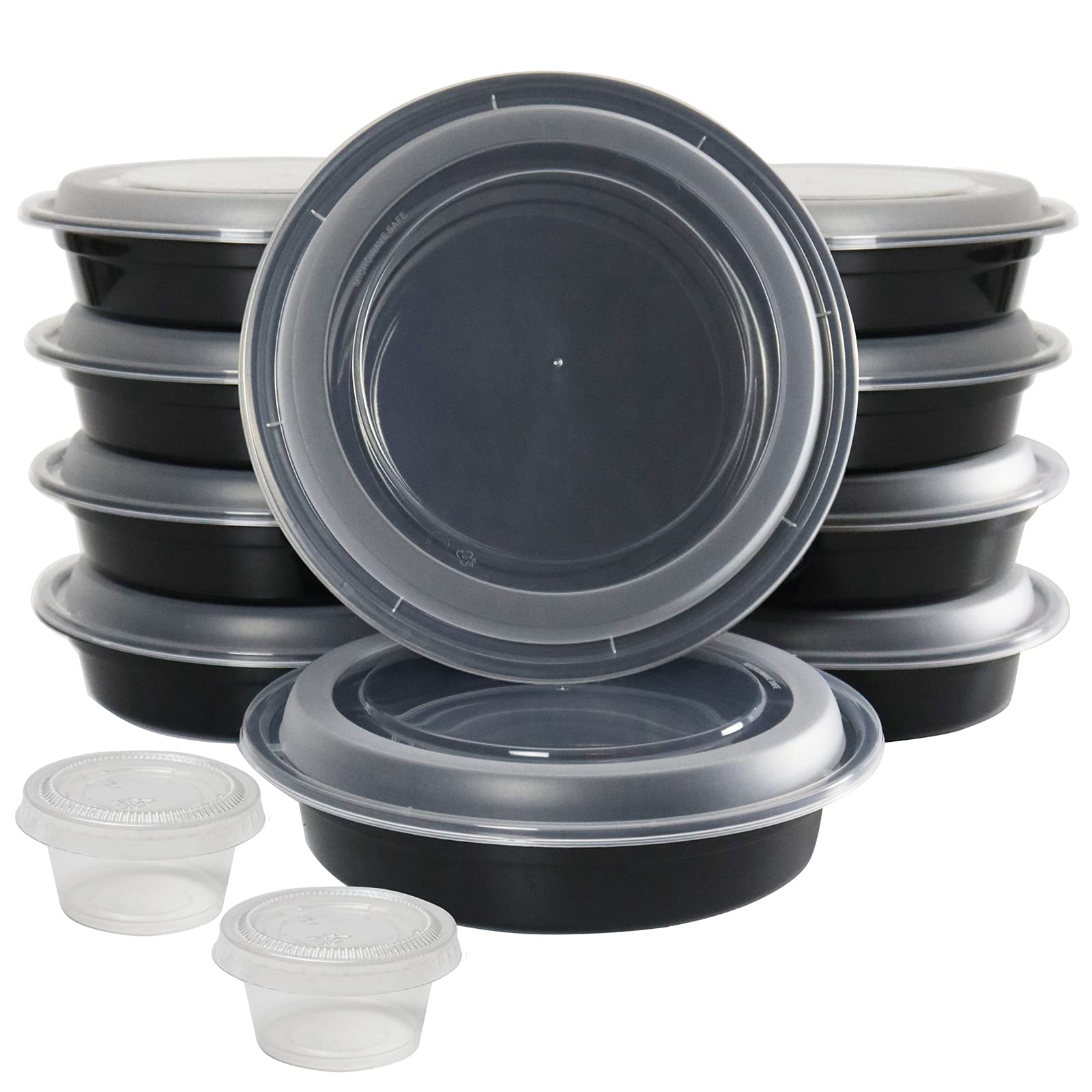 Hymeee 48Oz Round Meal Prep Containers Reusable With Lids Takeout Large Food Salad Bowls Bpa Free To Go Freezer Bento Lunch Boxe