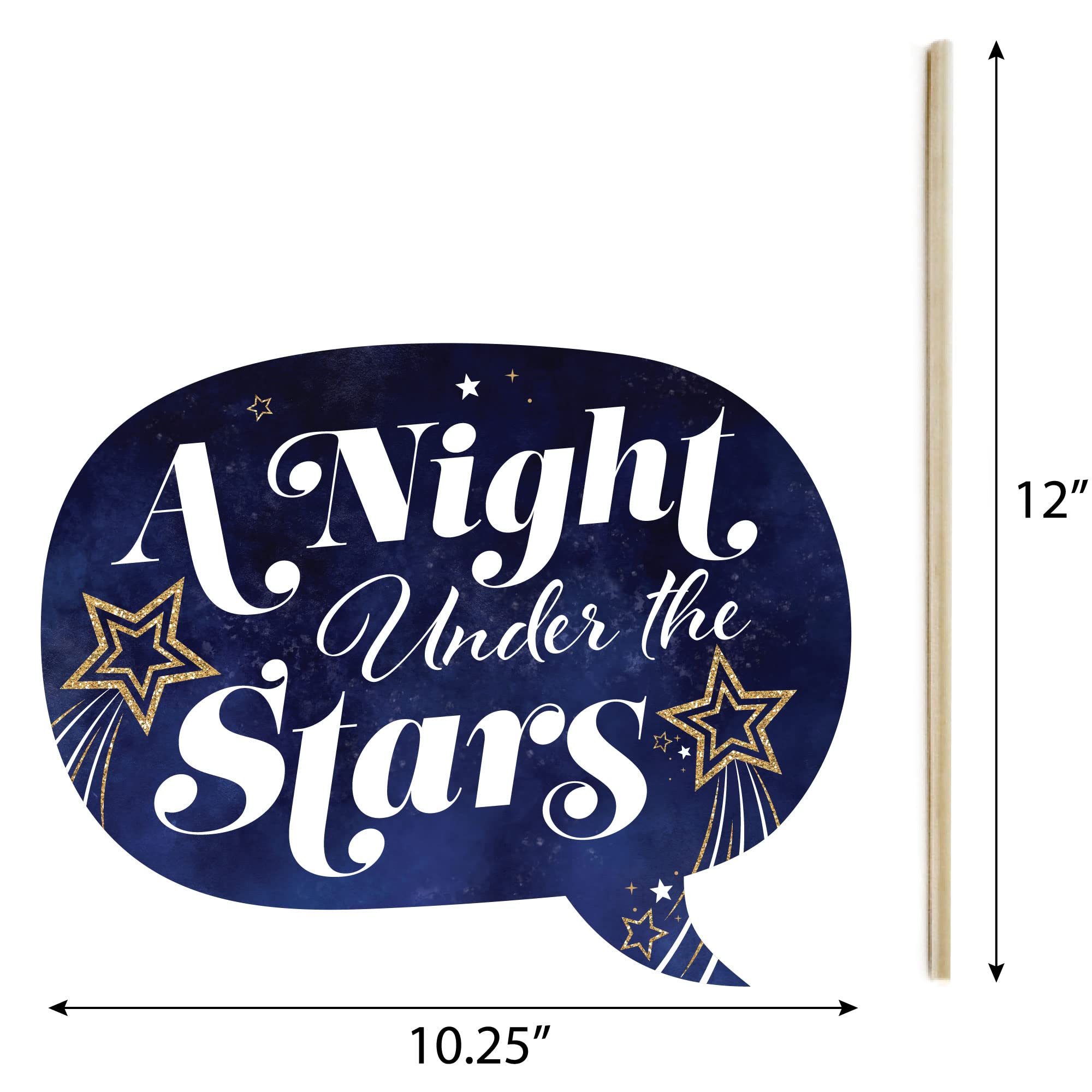 Big Dot Of Happiness Starry Skies - Under The Stars Photo Booth Props - Starry Night Photo Booth Props - Gold Celestial Party Ph