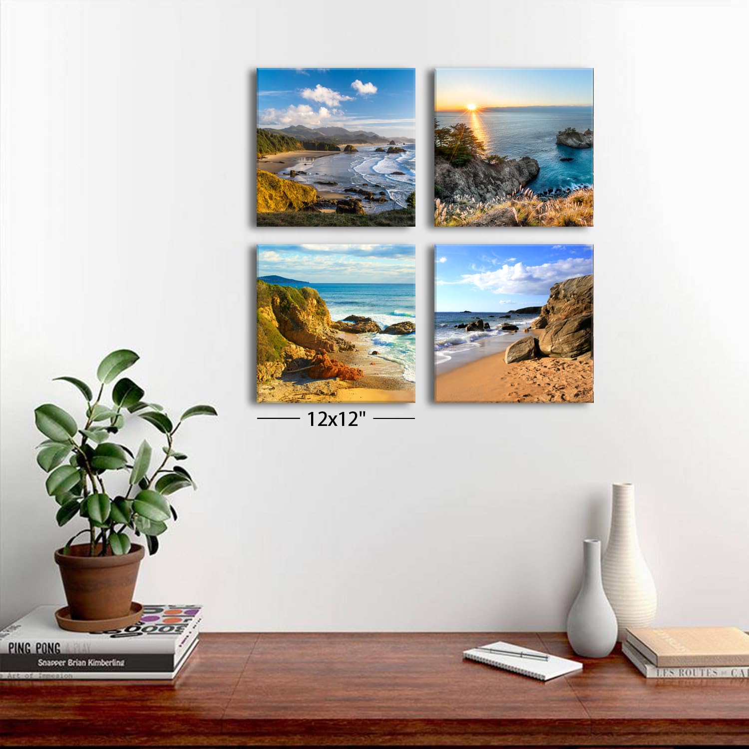Oregon Coast Beach Wall Art Nature Landscape Pictures For Living Room Ocean Scenery Posters Bathroom Decor Coastal Seascape Canv