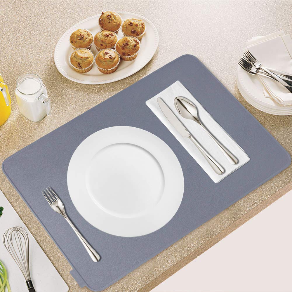 Kamehame Silicone Placemats, Placemats For Dining Table Set Of 2 Non Slip Heat Resistant Table Mats 17.5 X 11.4 Inch With Raised