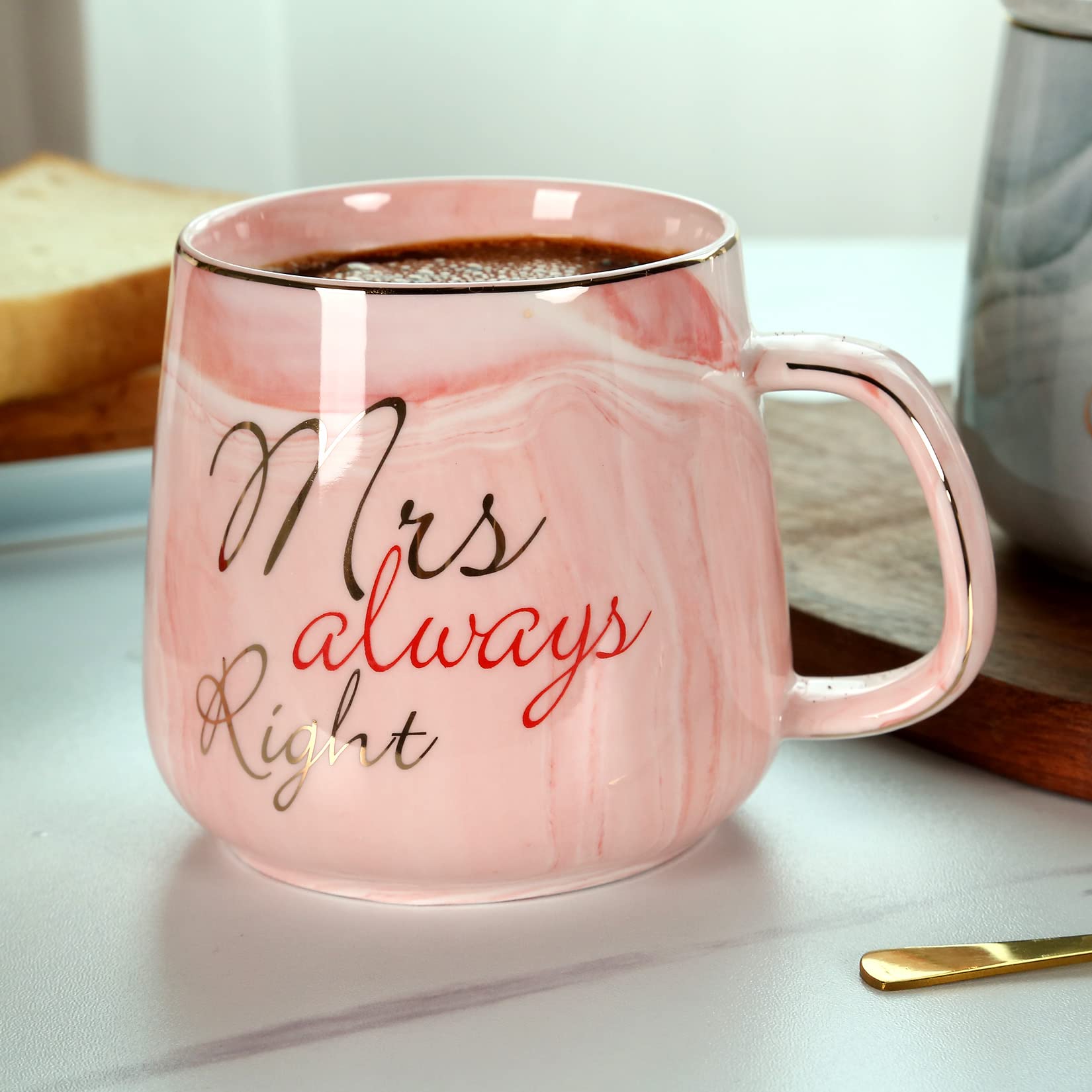 Mr Right Mrs Always Right Couple Coffee Mugs- Wedding Gifts Bridal Shower Anniversary Engagement Gifts For Couple - Bride And Gr