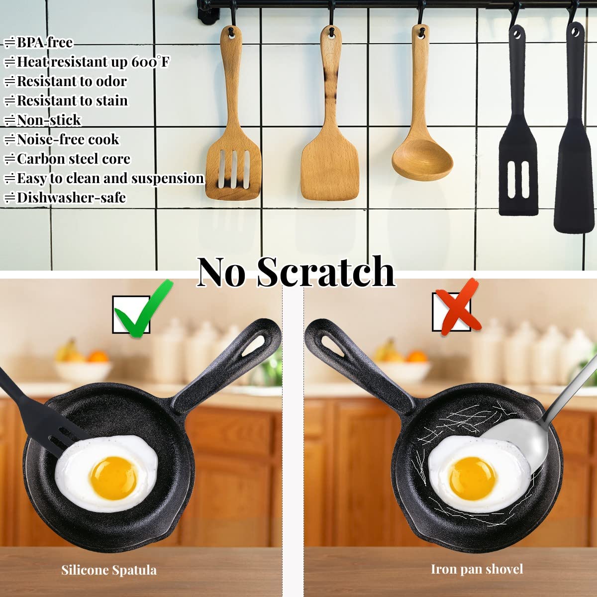 Mini Brownie Serving Spatula, Cookie Silicone Spatulas Flexible Nonstick Silicone Serve Turner Heat-Resistant For Flip Egg In Sm