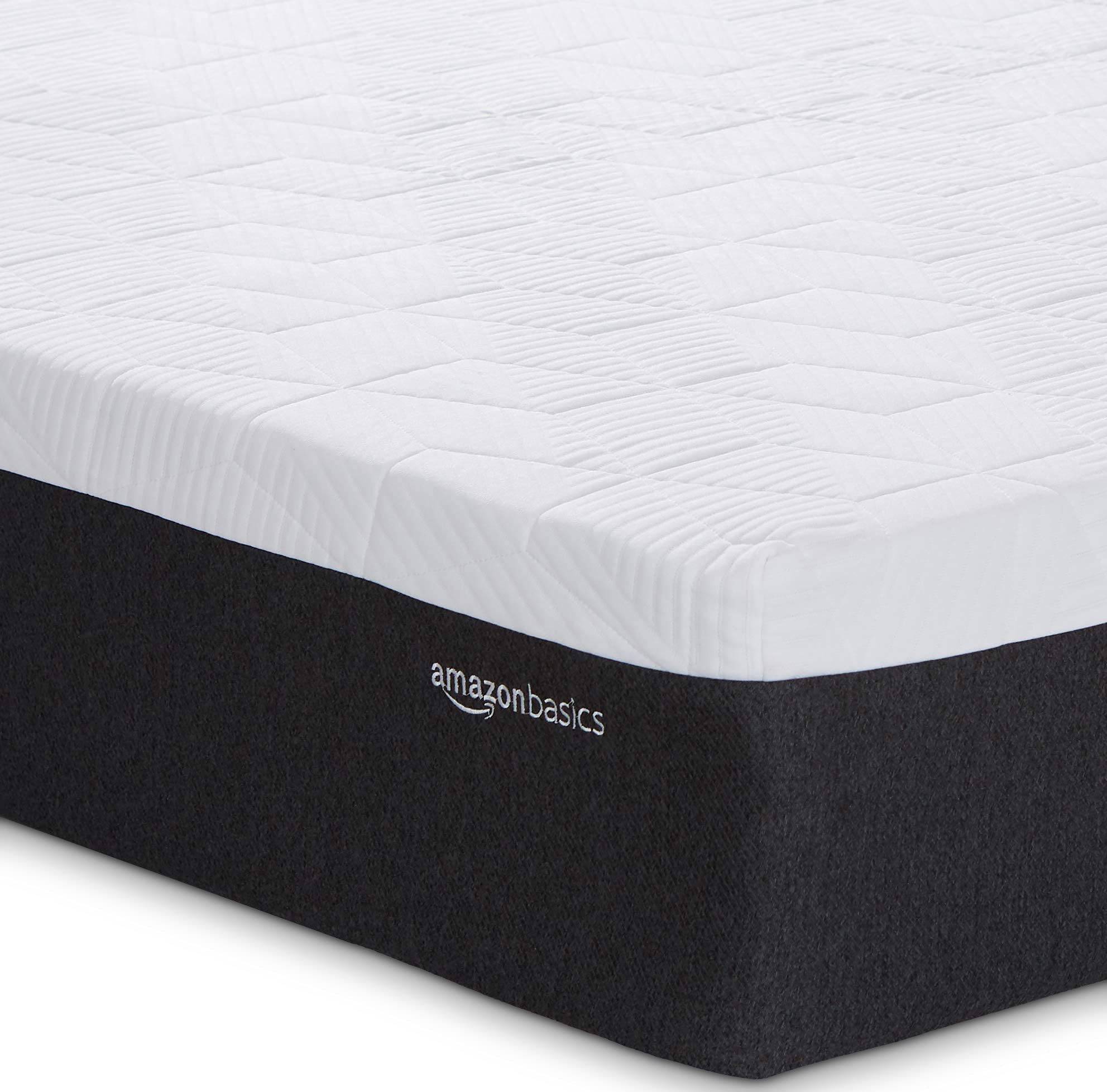Amazon Basics Gel Memory Foam Mattress, Firm, Cooling, King Size Mattress, Certipur-Us Certified Foam, 80 X 76 X 12 Inches, Whit