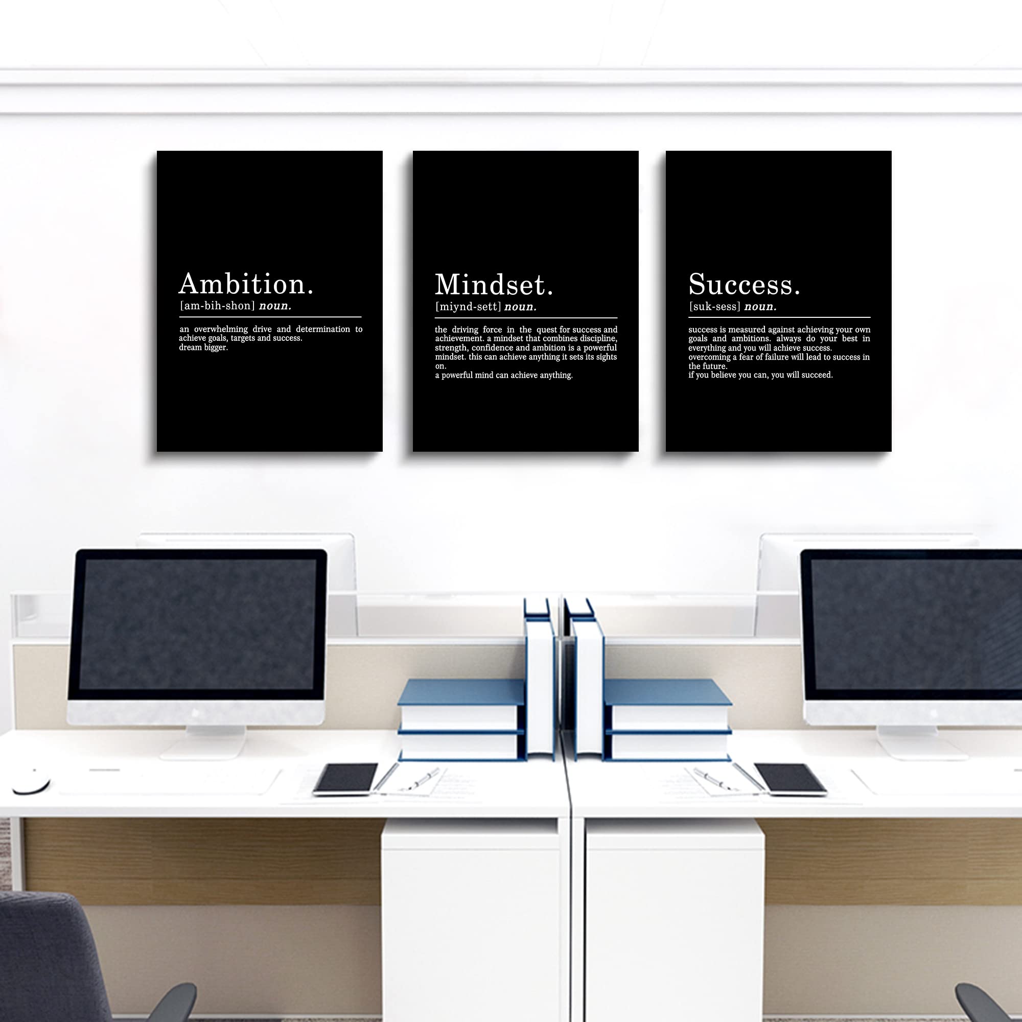 Inspirational Canvas Painting Wall Art -Ephany Art, Motivational Wall Art Success Framed Entrepreneur Poster Positive Quotes Wal