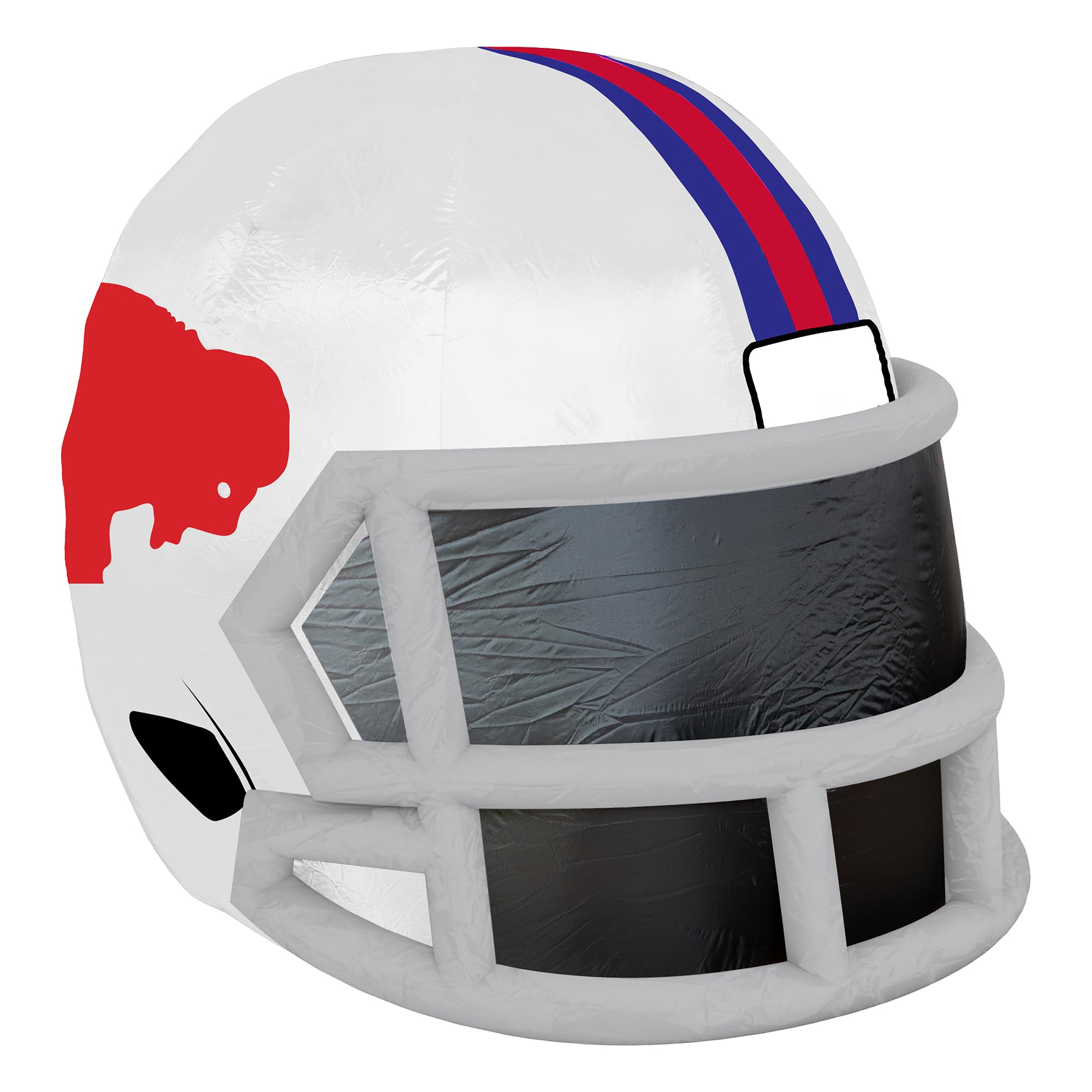 Sporticulture NFL Buffalo Bills 4ft Inflatable Retro Helmet with LED Lights & Built-in Blower - Merchandise Decor Ideal for Lawn
