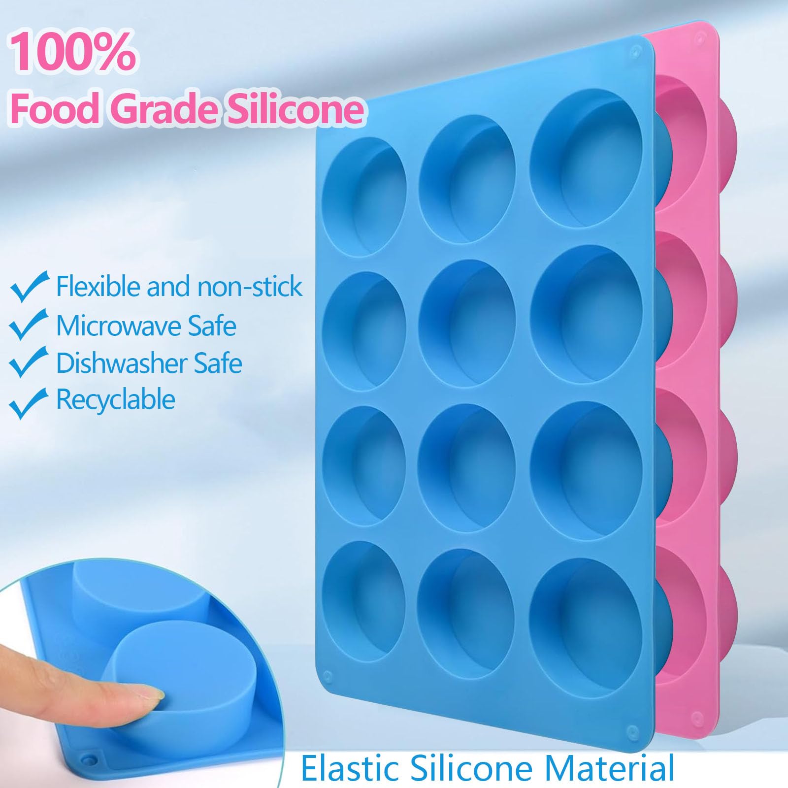 Round Chocolate Cookie Molds,Sagooits Oreo Chocolate Silicone Mold 12-Cavity Cylinder Chocolate Silicone Molds For Covered Oreo,