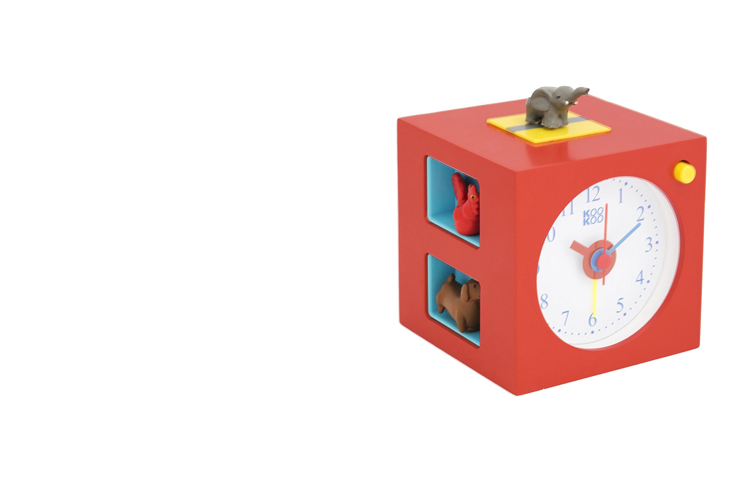 KOOKOO KidsAlarm red, with 5 Different Farm Animals and Their Wake-up Calls (Natural Field Recordings)
