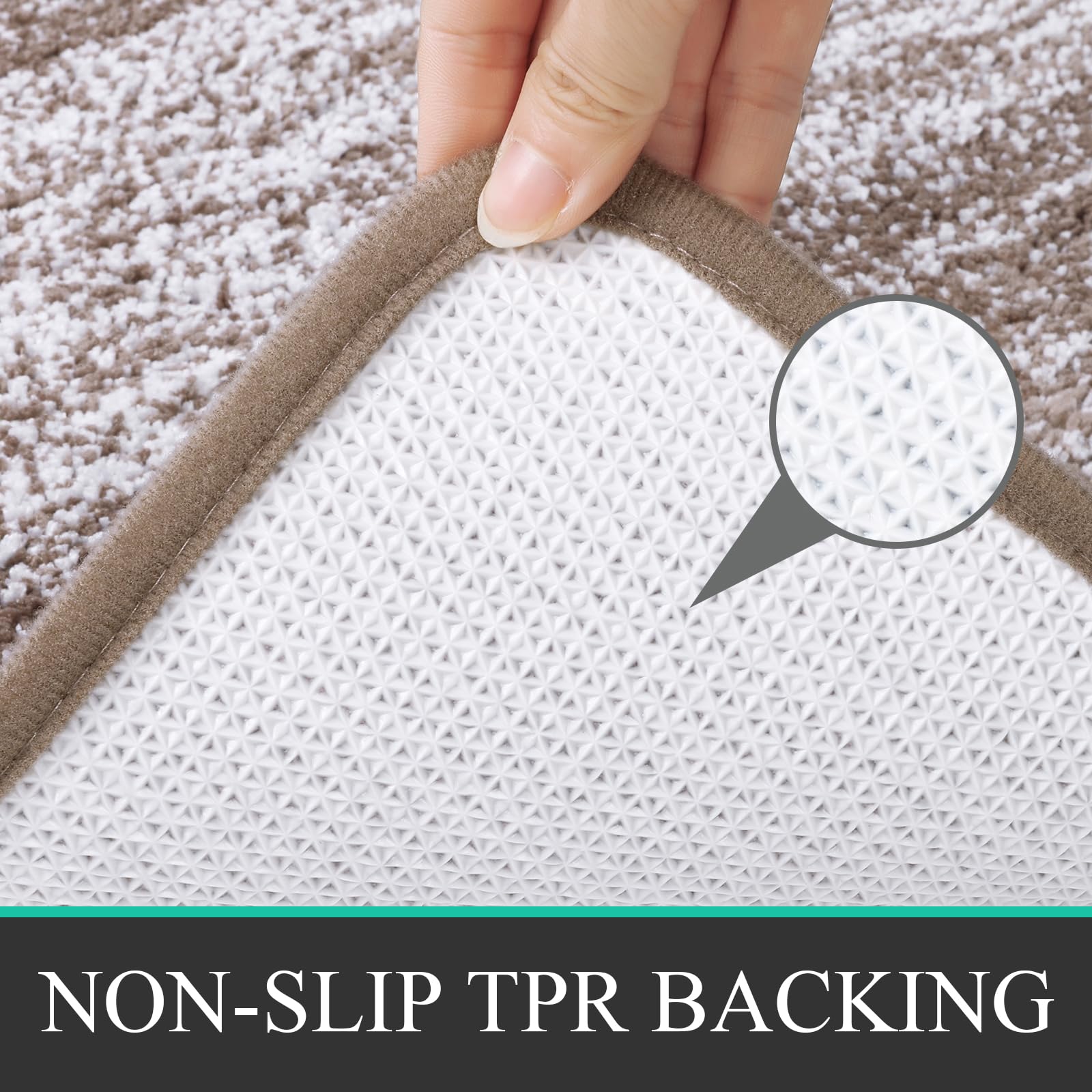 Bsmathom Bathroom Rugs Sets 4 Piece With Toilet Lid Cover, Non-Slip Bathroom Rugs And Mats Sets, Absorbent Bath Rugs For Bathroo