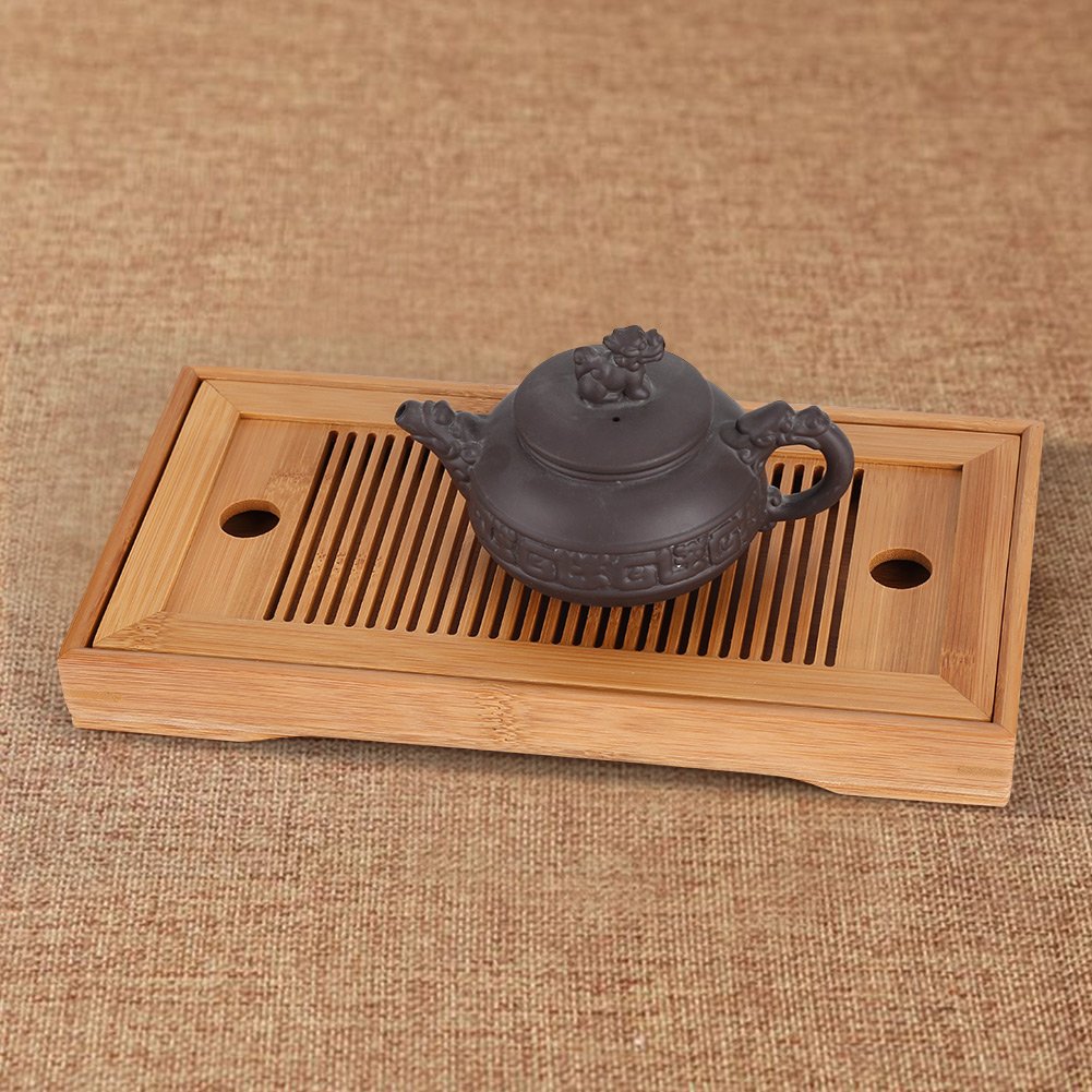 Tea Tray Table Box With Water Storage, Chinese Tea Table, 10.63 * 5.51 * 1.18'', Mini Tea Serving Tray Drainage For Tea House Ho