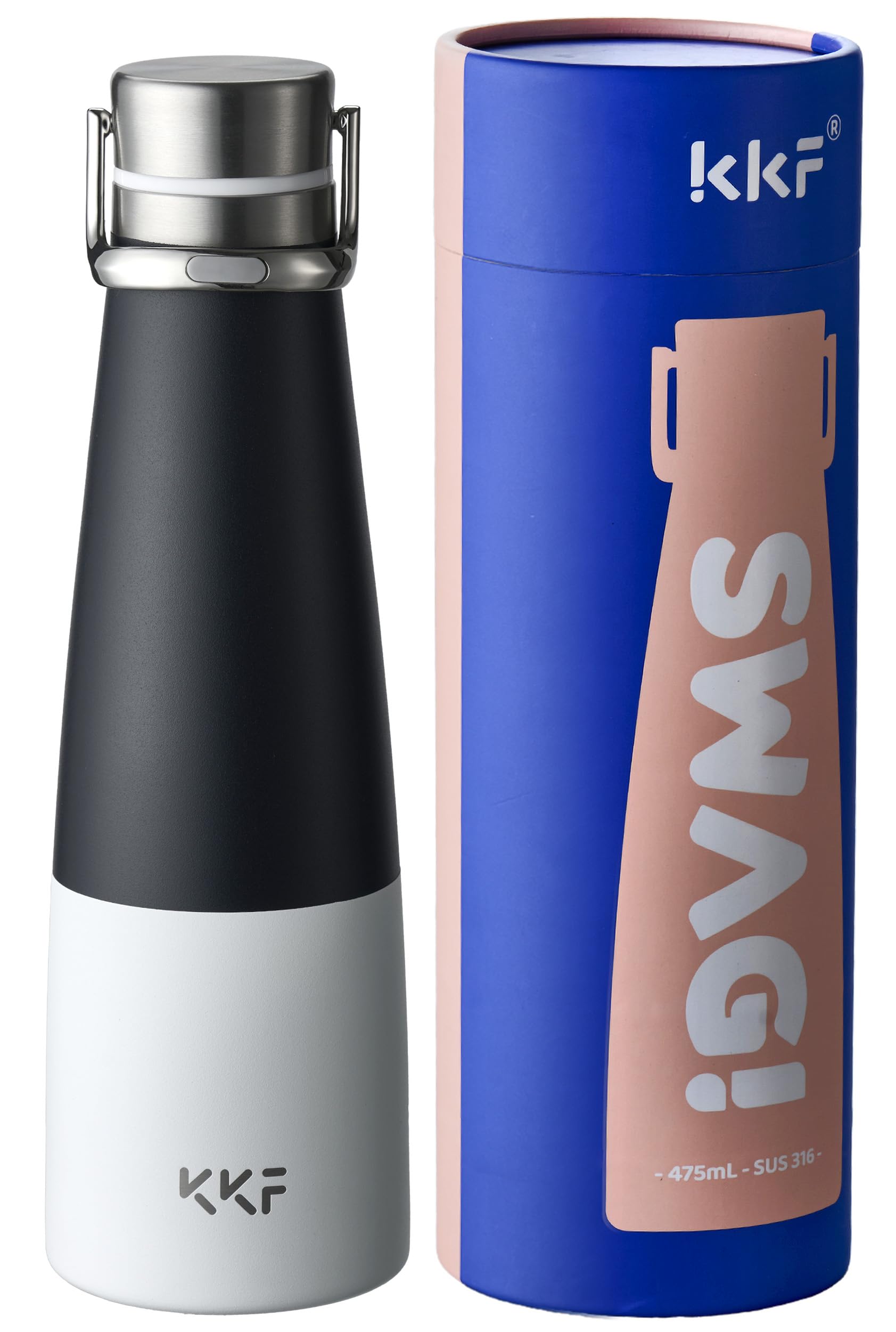 KKF Swag Insulated Water Bottle, Stainless Steel Water Bottle To go Black