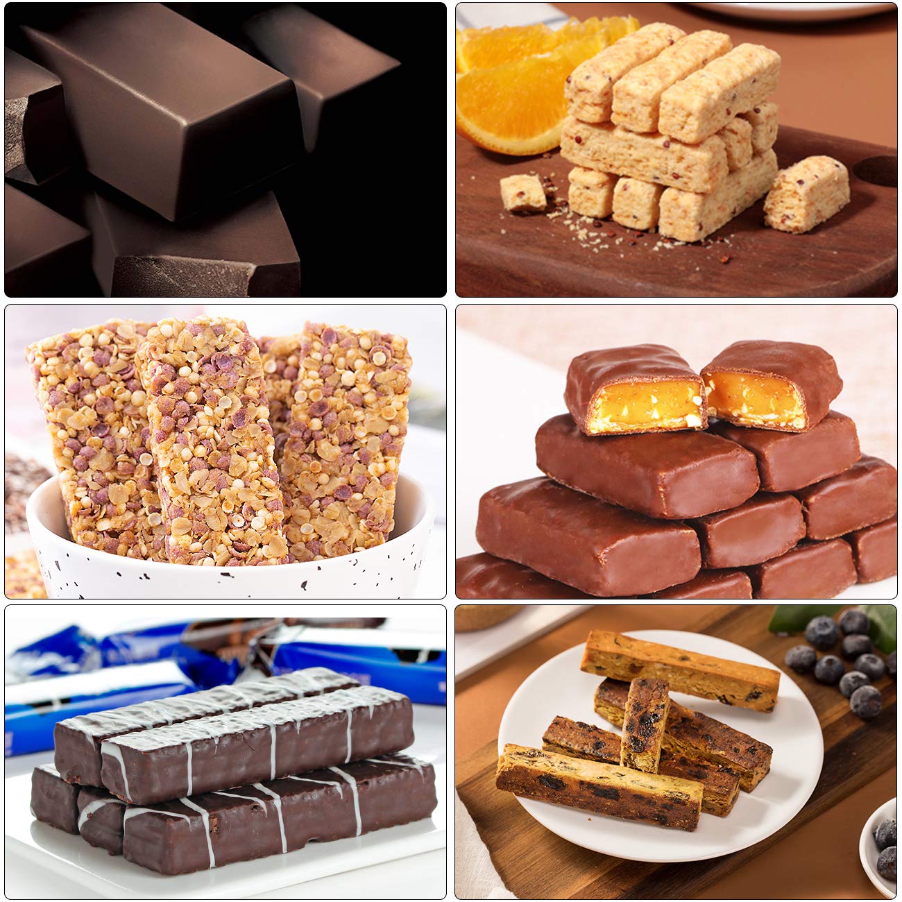 Mity Rain 40 Cavities Rectangle Silicone Mold - Caramel Candy Trays Molds For Chocolate Truffles, Ganache, Jelly, Praline, Ice C