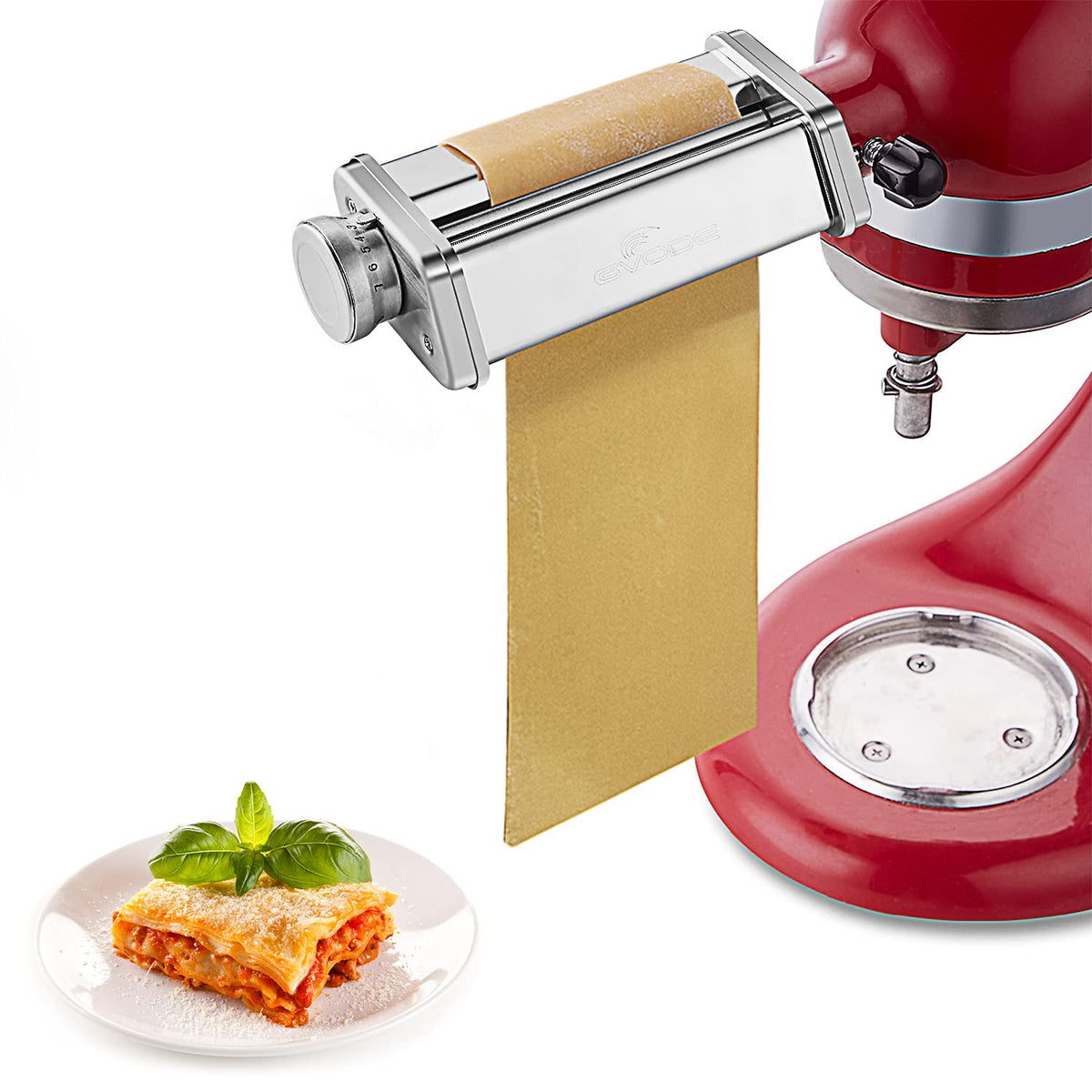 Patsa Roller Attchemnt For Kitchenaid Stand Mixer, Pasta Roller Kitchenaid Attachment, Stainless Steel Pasta Roller Machine With