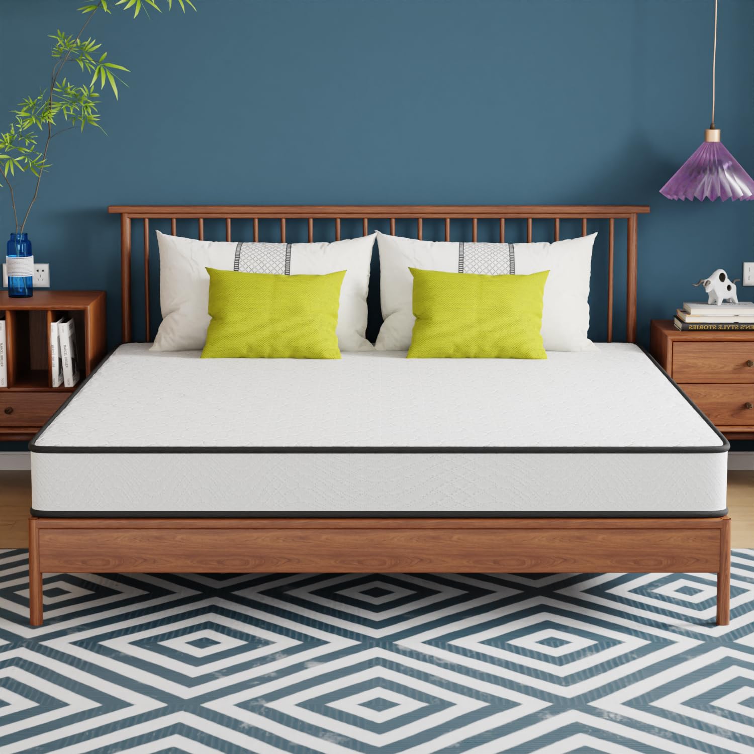 Paylesshere 8 Inch Mattress Medium Firm Spring Mattress Cool Sleep Pressure Relief King Size Mattress In A Box Fiberglass Free C