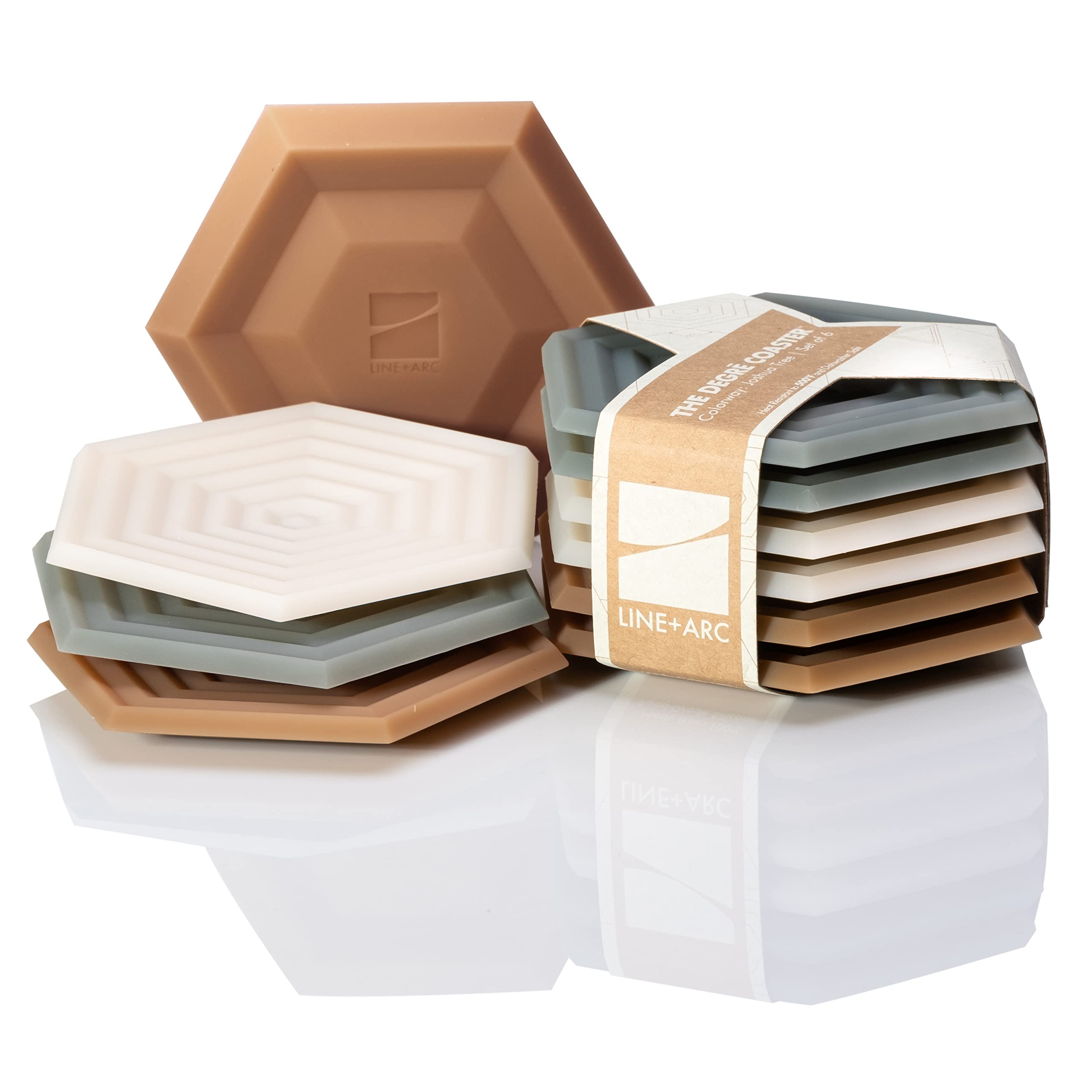 The Original Degre Coaster (Set Of 6, Joshua Tree) By Line+Arc. 10Mm Thick Dishwasher Safe Stain-Resistant Outdoor Coffee Table