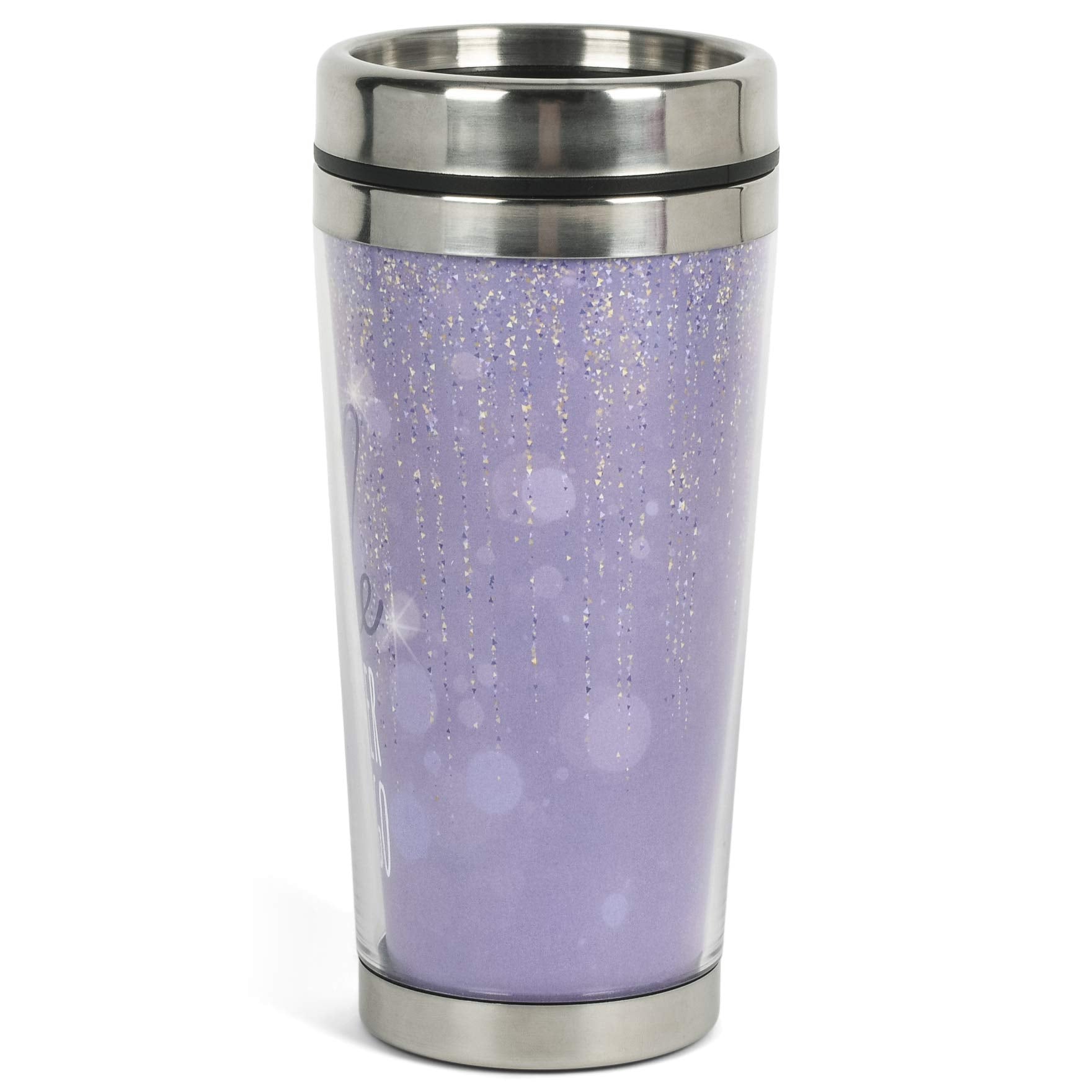 Leave A Little Sparkle Purple 16 Ounces Stainless Steel Travel Mug Tumbler