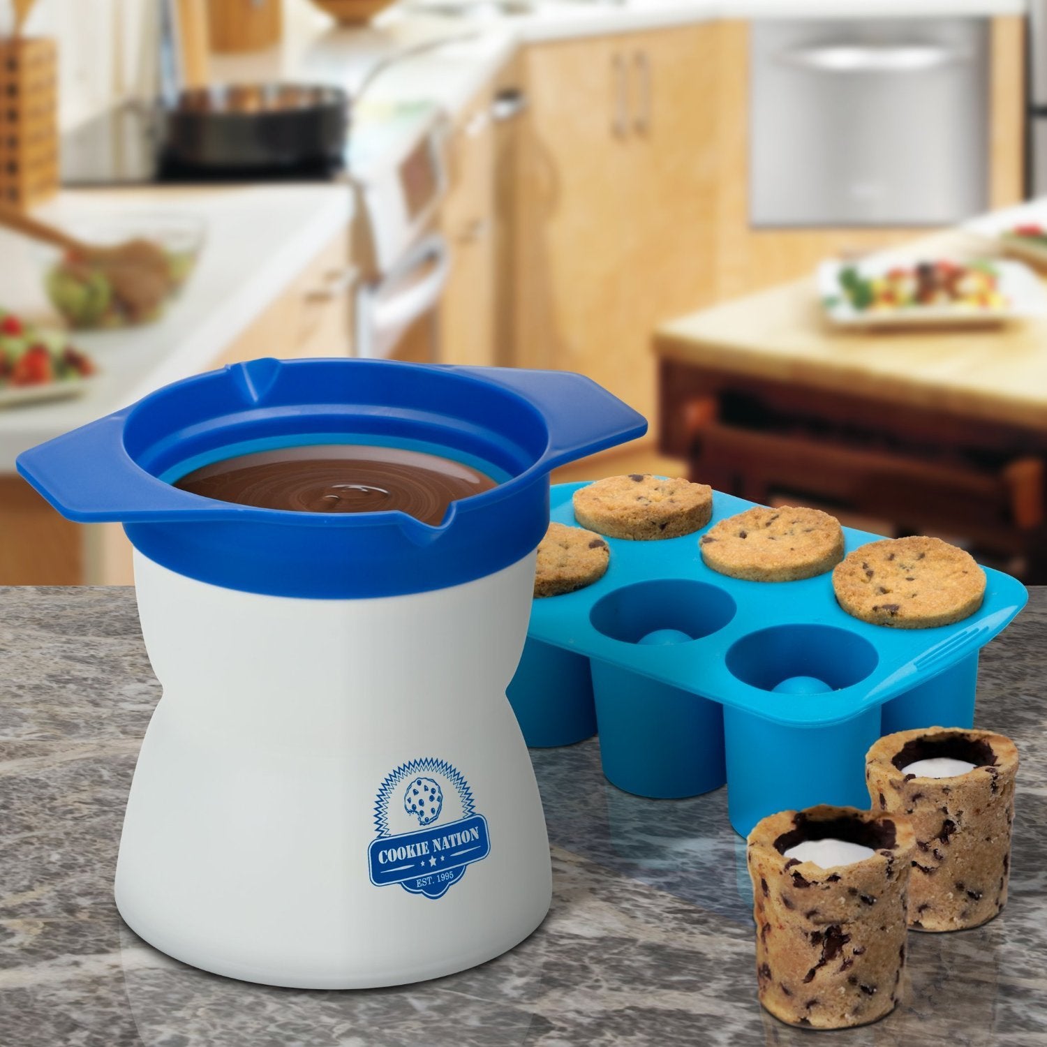 Smart Planet Cnb-1Sm Milk And Cookie Shot Maker For 6 Cookies, Multicolor