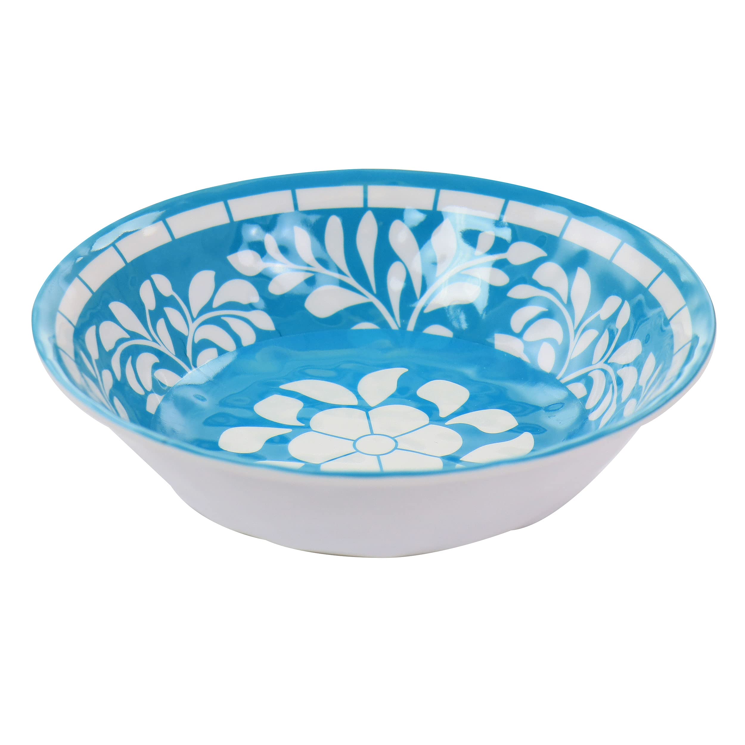 Elama Telly 12 Piece Melamine Dinnerware Set, Teal, (ELM-ELLY)