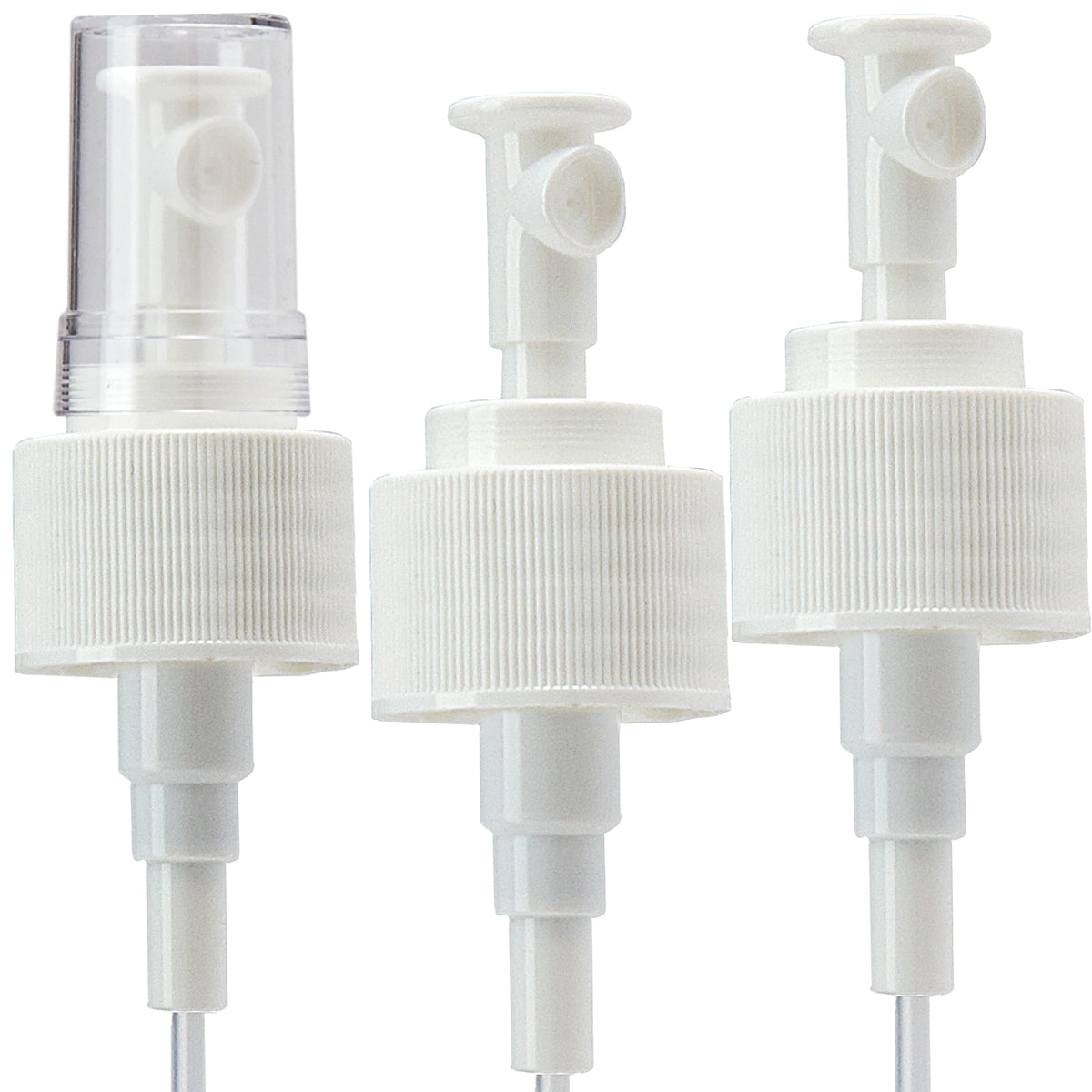 Leak Proof Fine Mist Spray Head 3 Pk. Plunger Sprayer Replacement Cap For Large Bottles, Bpa-Free 24/410 Thread Fingertip Pump M