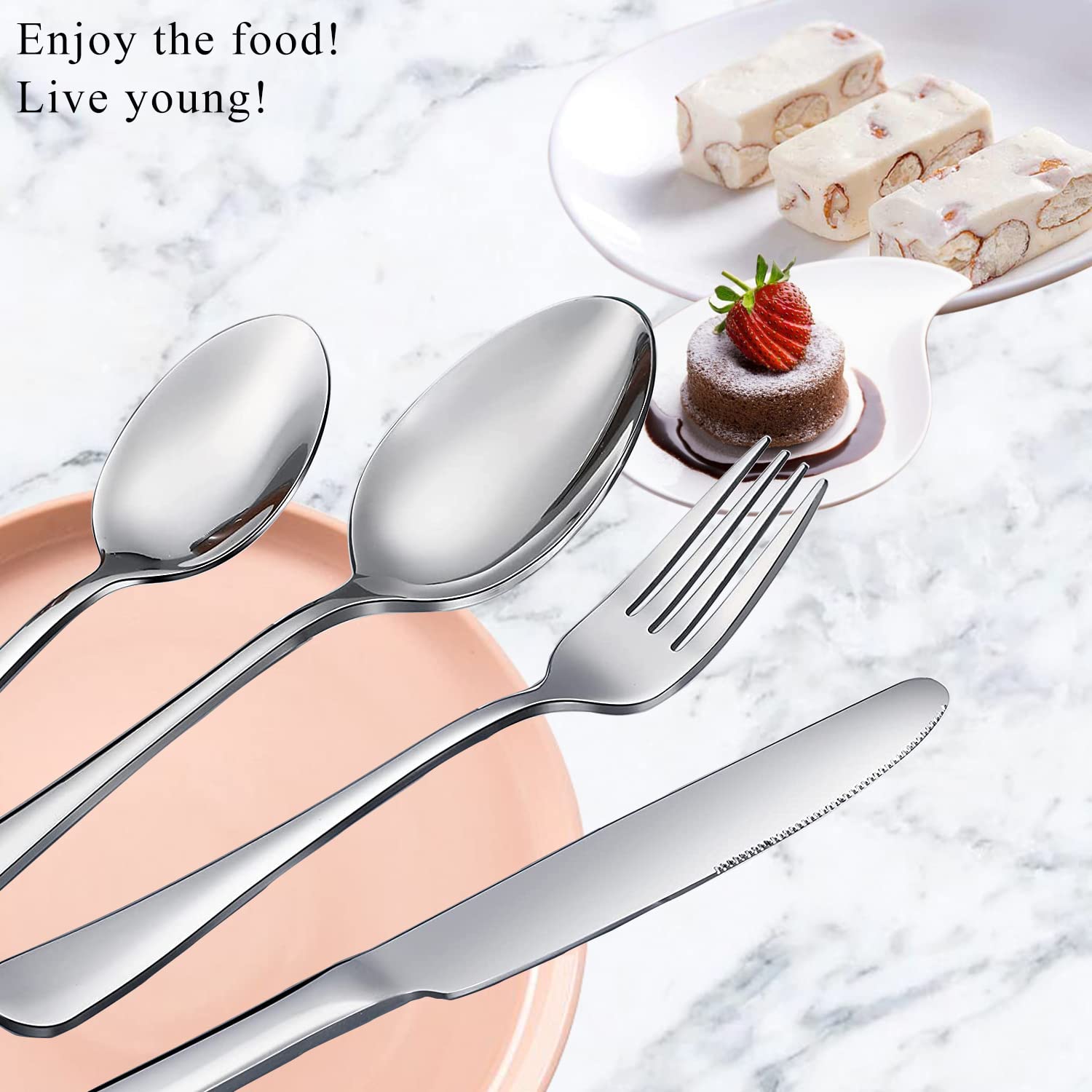 Small Spoons,Coffee Spoons,Set Of 6 Top Food Grade Stainless Steel Spoons Silverware, Demitasse Espresso Spoons, Tea Spoons, Des