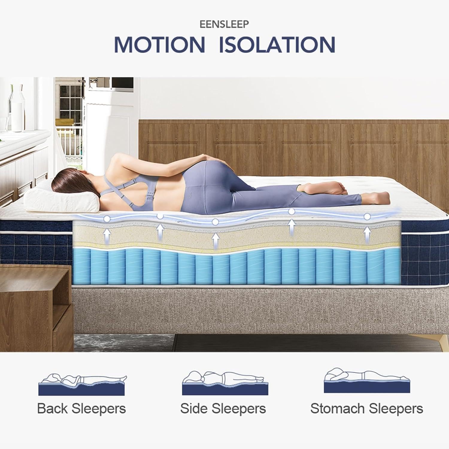 King Size Mattress, Upgrade Strengthen, 14 Inch Firm Hybrid King Mattress In A Box, Mattress King Size With Memory Foam And Inde