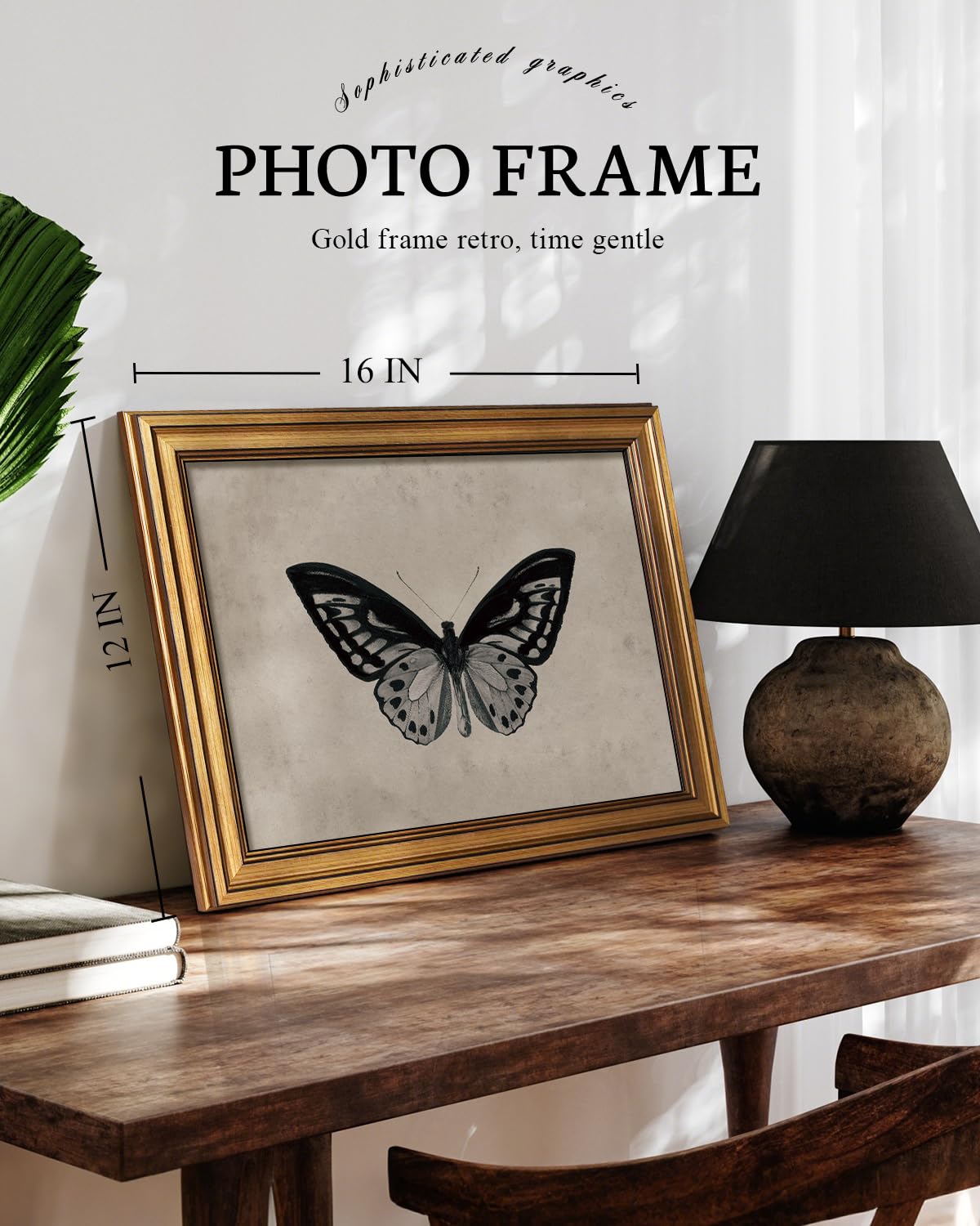 VIYYIEA Gold Framed FG-01 Black 12?6 Inches – Homenkitchenshop