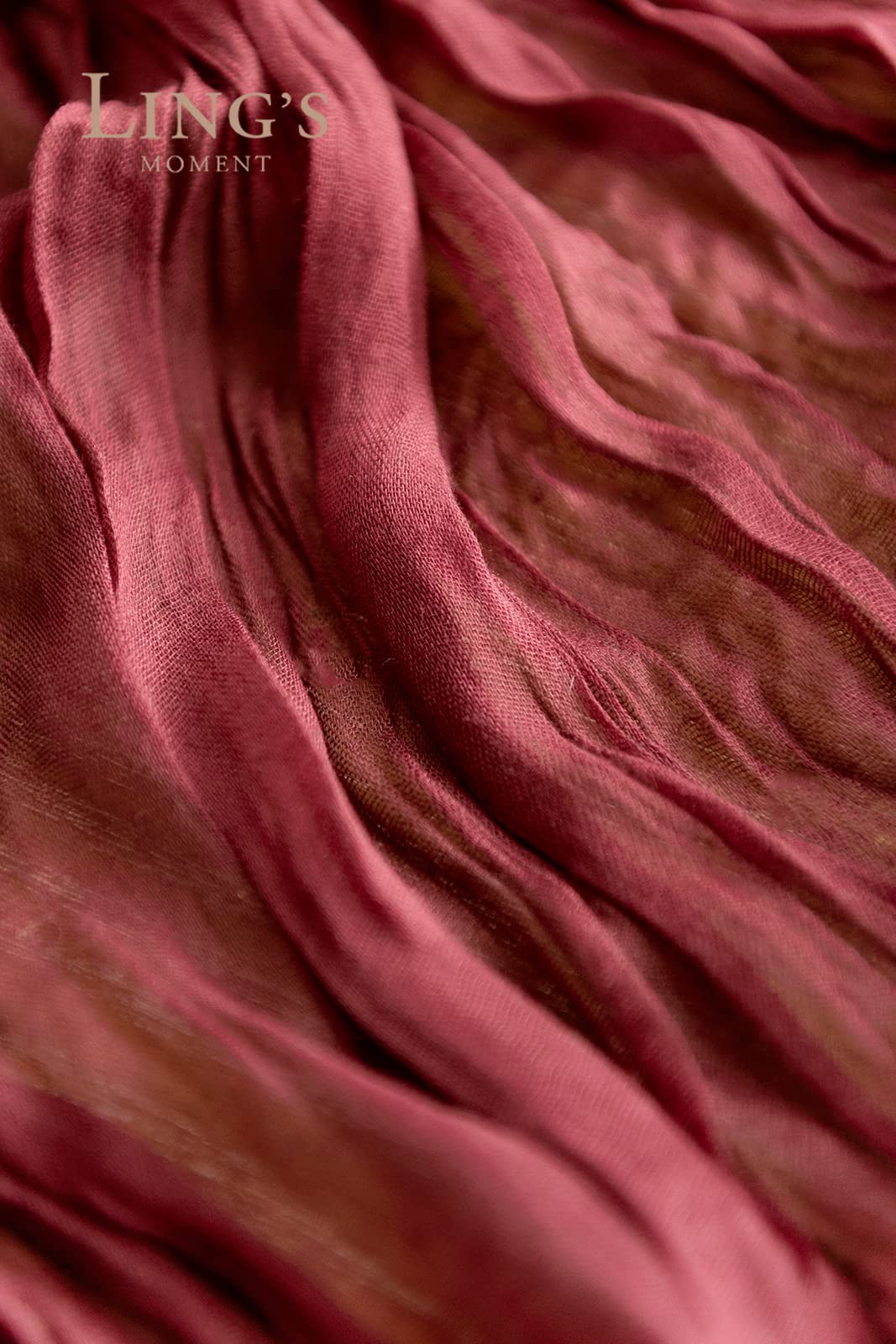 Ling 'S Moment 10Ft Burgundy Table Runner Maroon Cheesecloth Cranberry Table Runner Dark Red Garnet Gauze Semi-Sheer Tablecloth