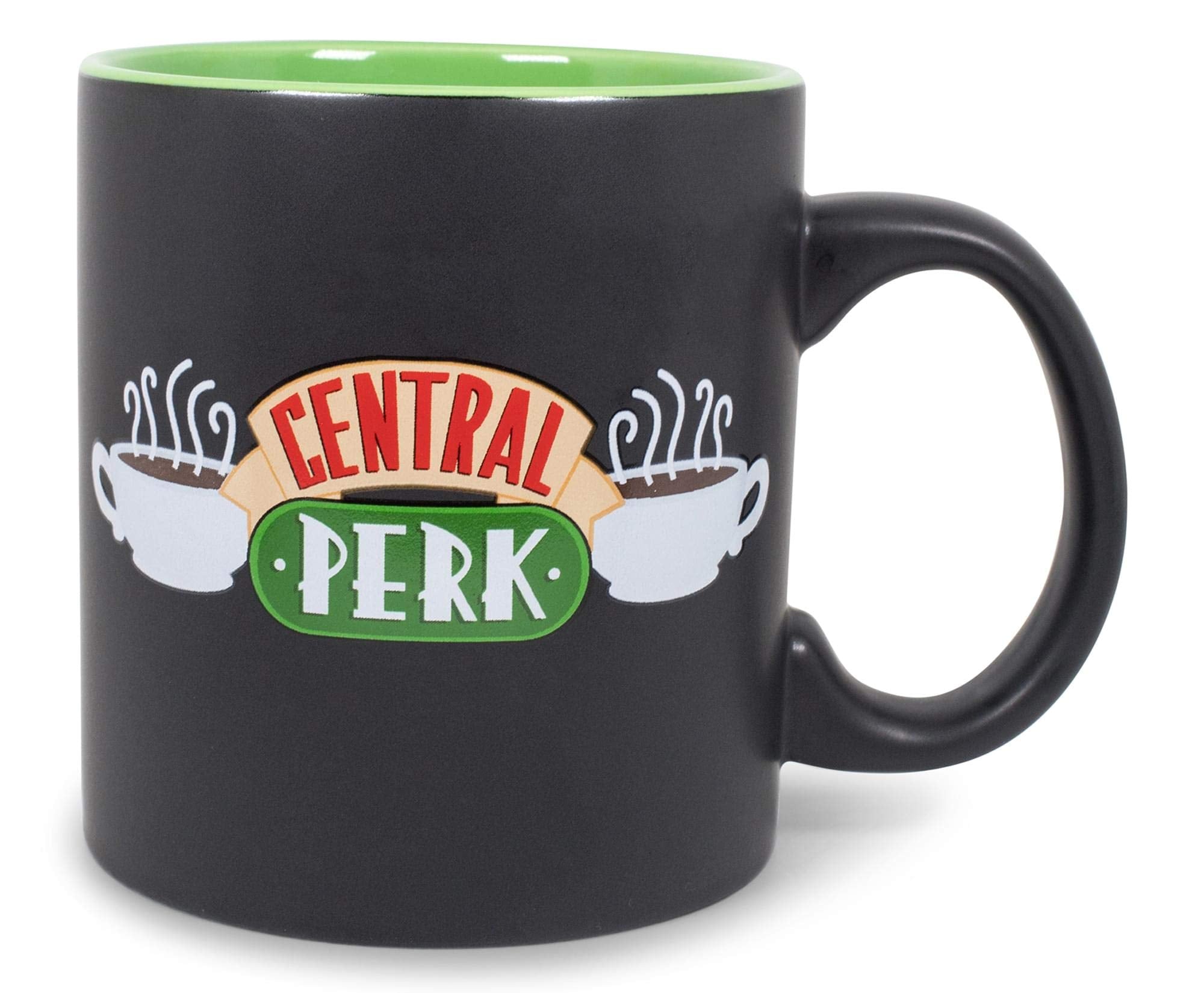 Silver Buffalo Friends Central Perk Doodle Logo Ceramic Mug | Large Coffee Cup For Espresso, Tea | Holds 20 Ounces