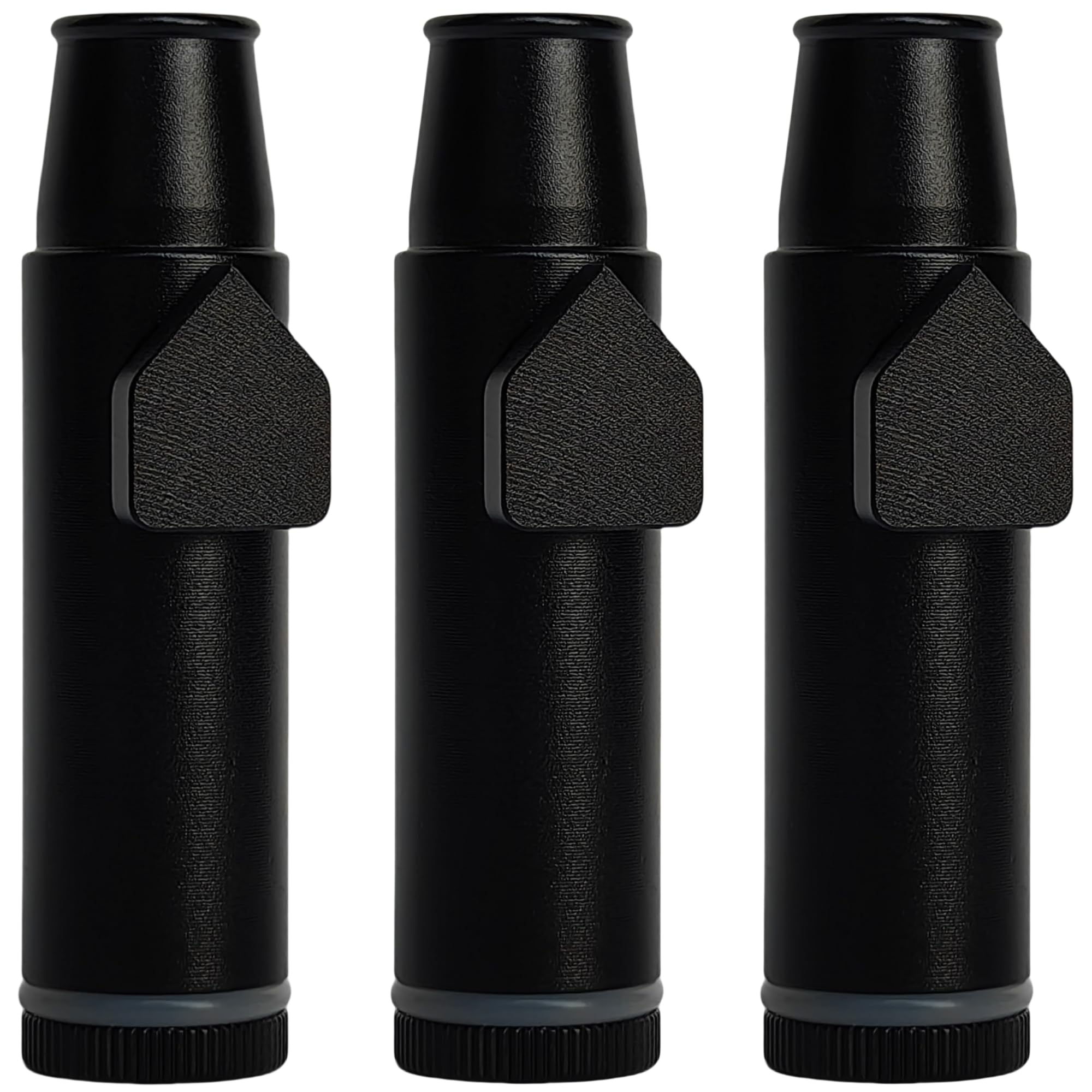Omo Metal Ieak-Proof Bottle (2Nd Generation Upgrade Version) (Black)Portable Pepper Shaker (3 Pack)