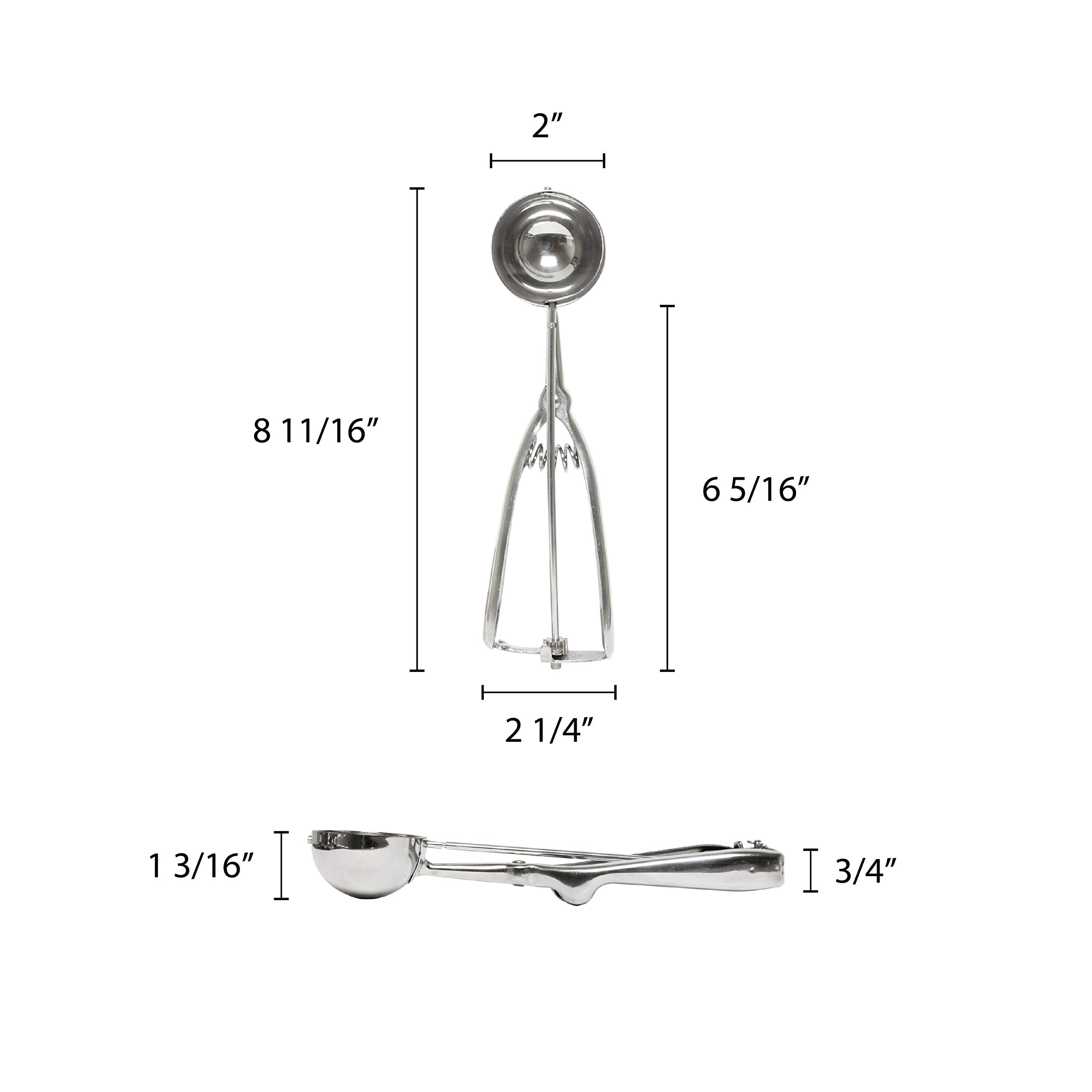 Excellant   1.33-Ounce Stainless Steel Ambidextrous Scoop, 1.875-Inch Diameter