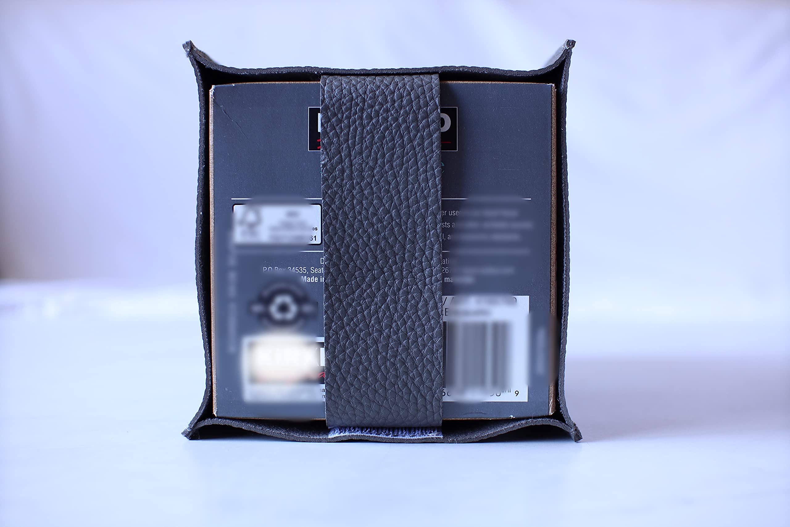 Tissue Box Cover Holder, Square With Bottom Belt By Carrot'S Den - Pu Leather Decorative Organizer For Tabletop, Bathroom, Car,