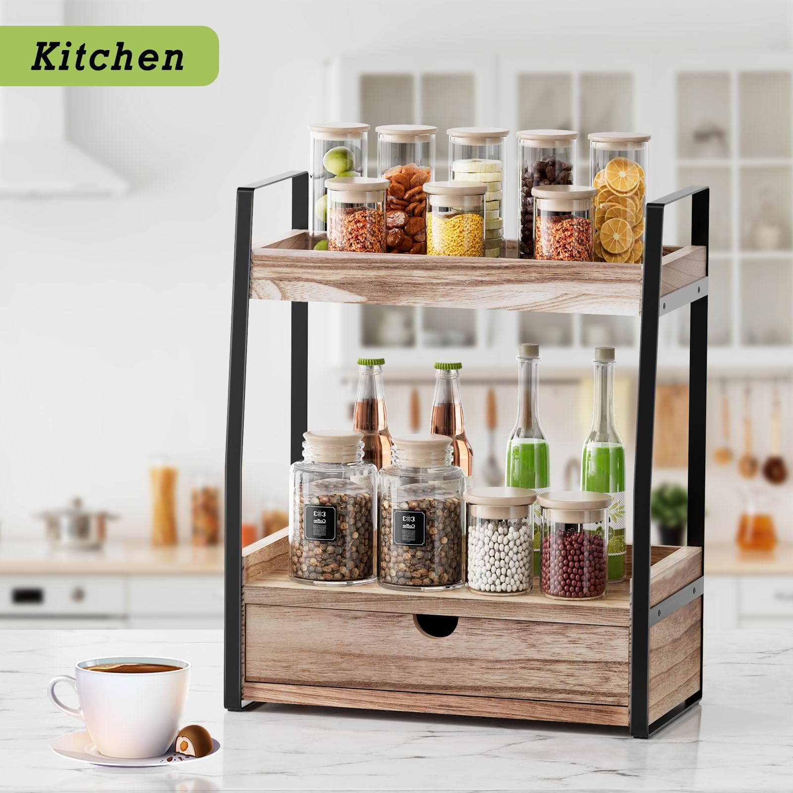 Boulphia 2-Tier Bathroom Organizer Countertop, Bathroom Sink Organizer Countertop, Bathroom Vanity Organizer, Bathroom Counter S