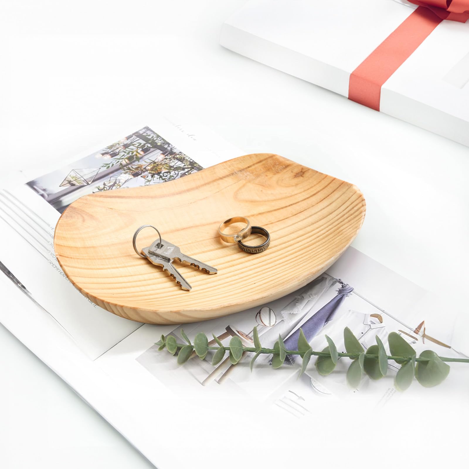 Decor & More - Wooden Handmade Bowl for Serving || Mango Bowl || Gift for Housewarming || Creative Living Room Real Wood Decorat
