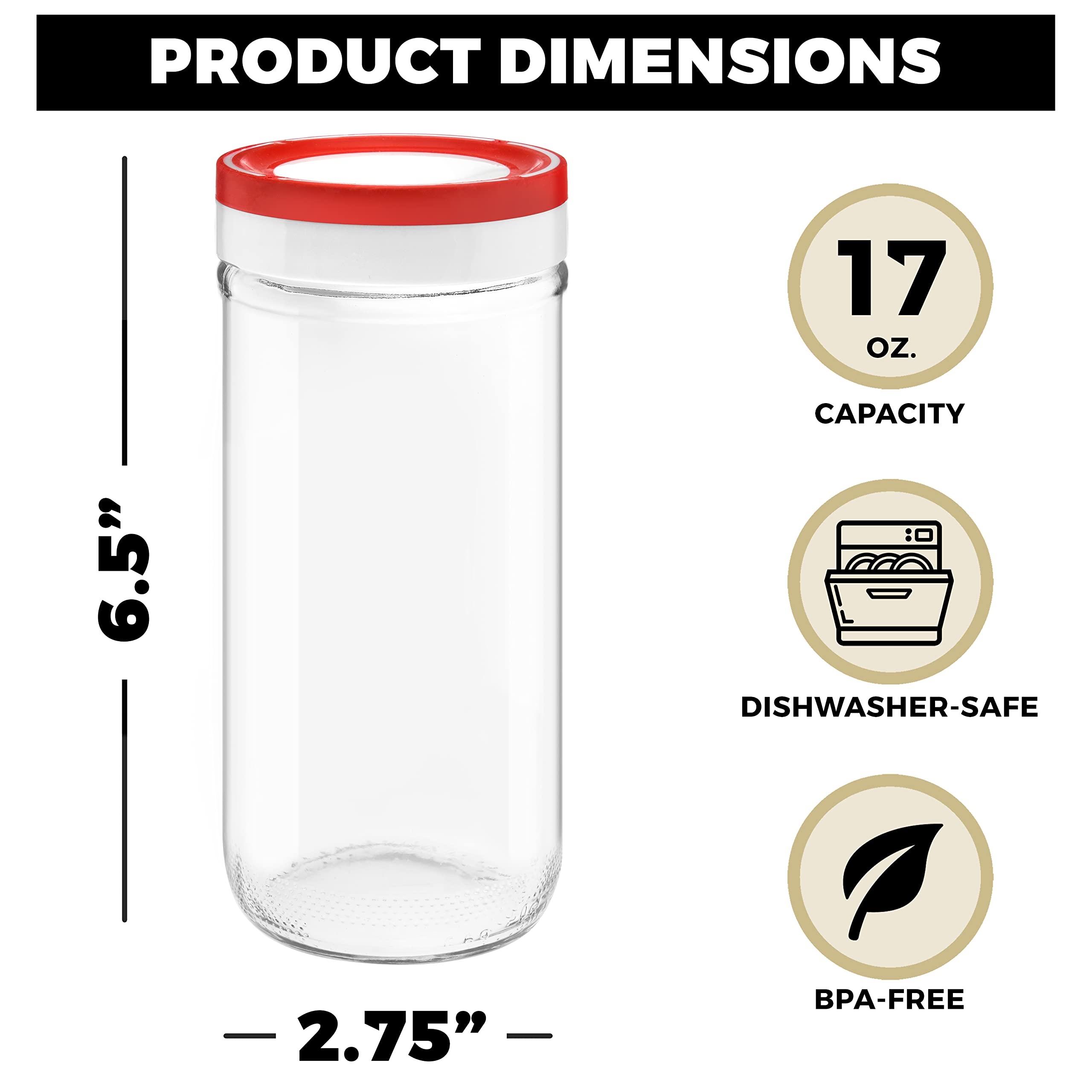 Glass Bottles For Juicing 16Oz Reusable Glass Bottles With Lids For Juice Drinking Jars With Plastic Rubber Airtight Lids Keeps