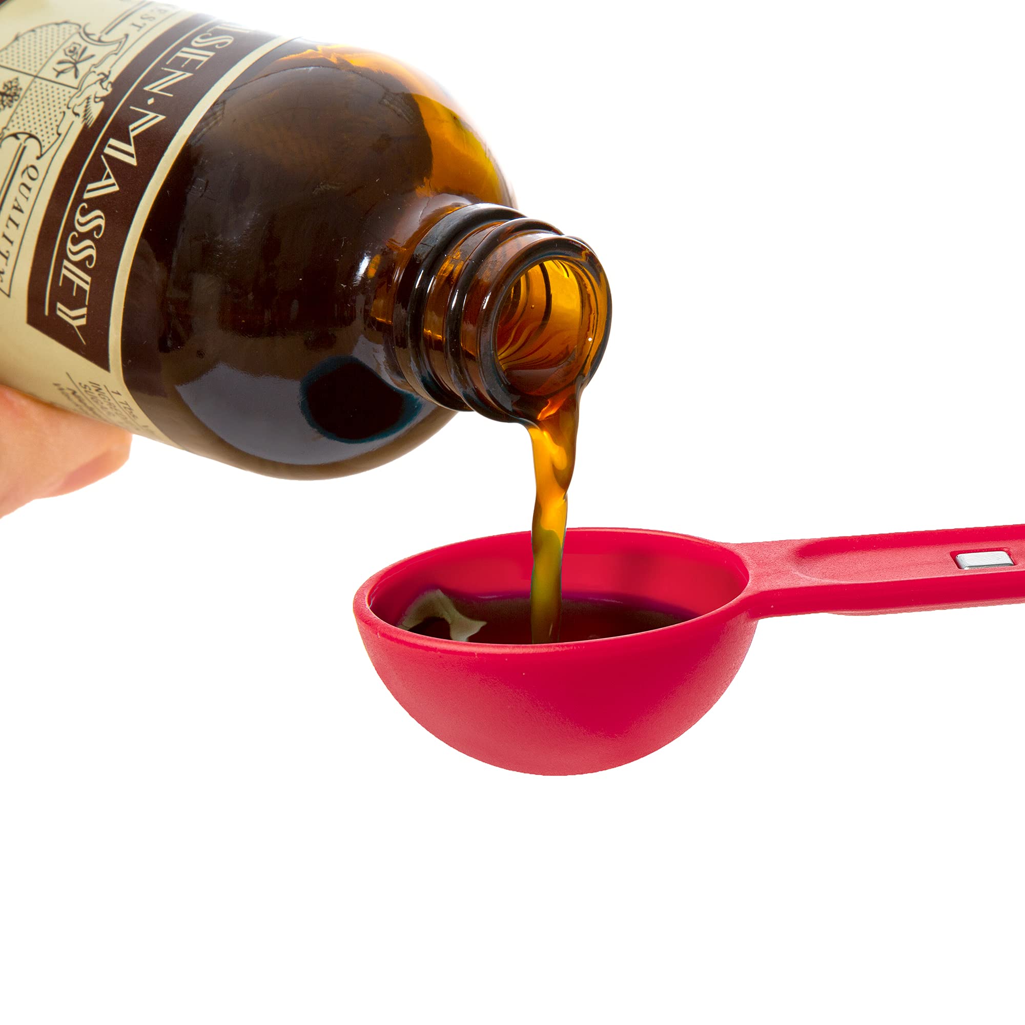 Prepworks Dual-Ended, Magnetic Measuring Spoon Set, White, 5 Piece