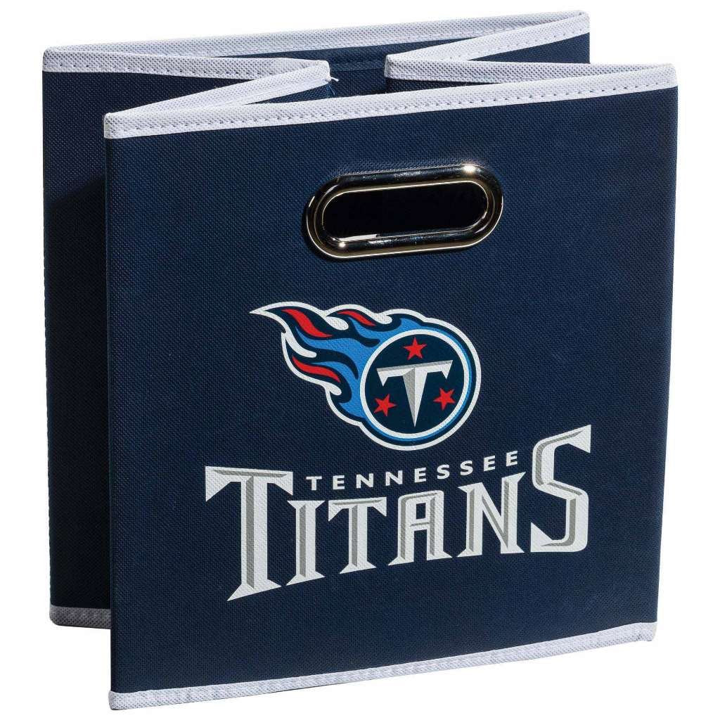 Franklin Sports Nfl Tennessee Titans Collapsible Storage Bin Nfl Folding Cube Storage Container Fits Bin Organizers Fabric Nfl T