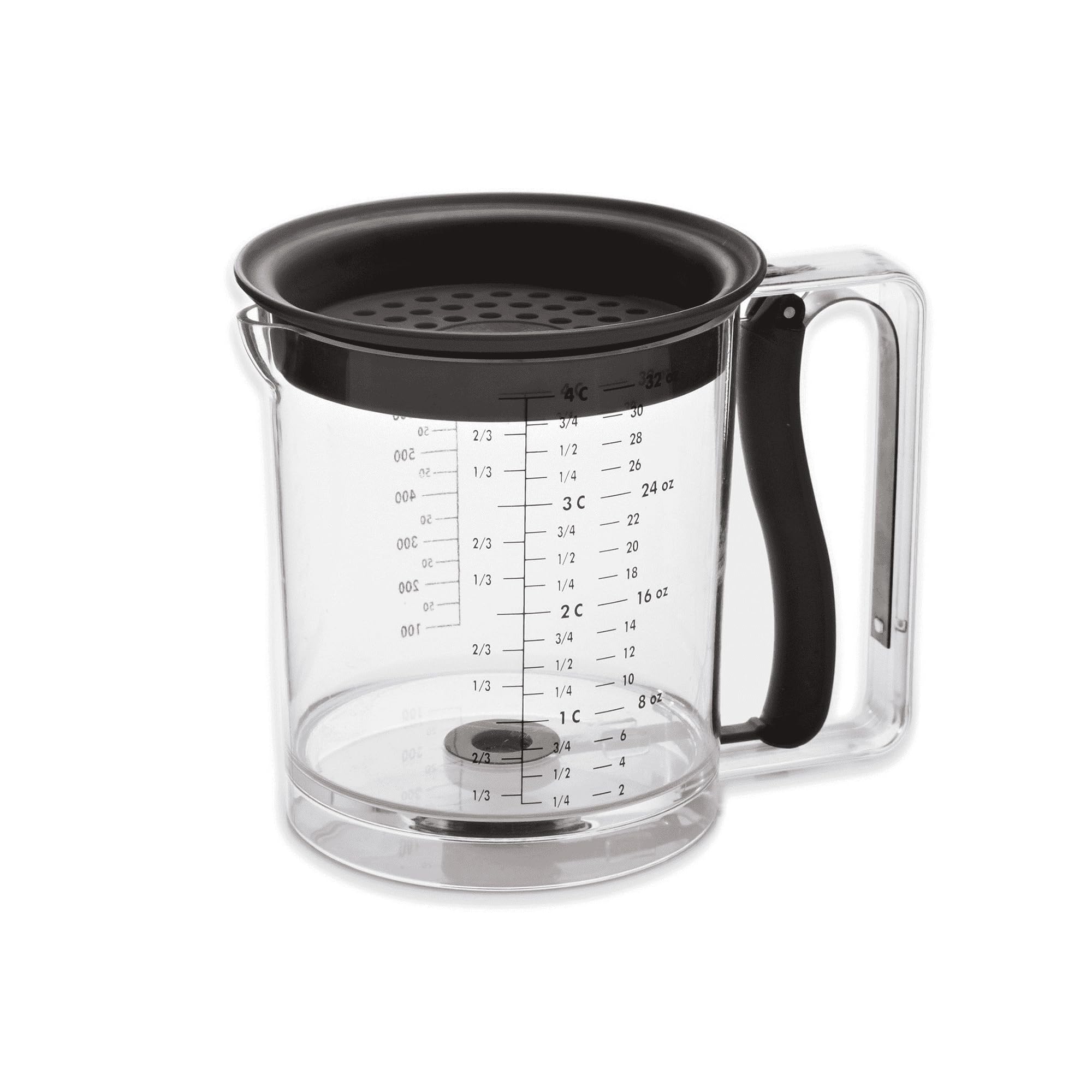 Amco 32Oz Grease Separator With Bottom Release | Dishwasher Safe | Innovative Design For Mess-Free Pouring | Incremental Measure