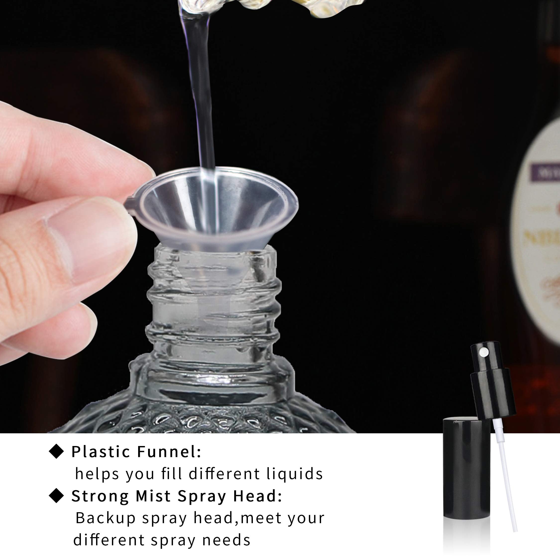 Linall Perfume Atomizer Spray Bottle 3.4Oz / 100Ml - Vintage Refillable Glass Bottle - Spbt0003 (3 Pcs)