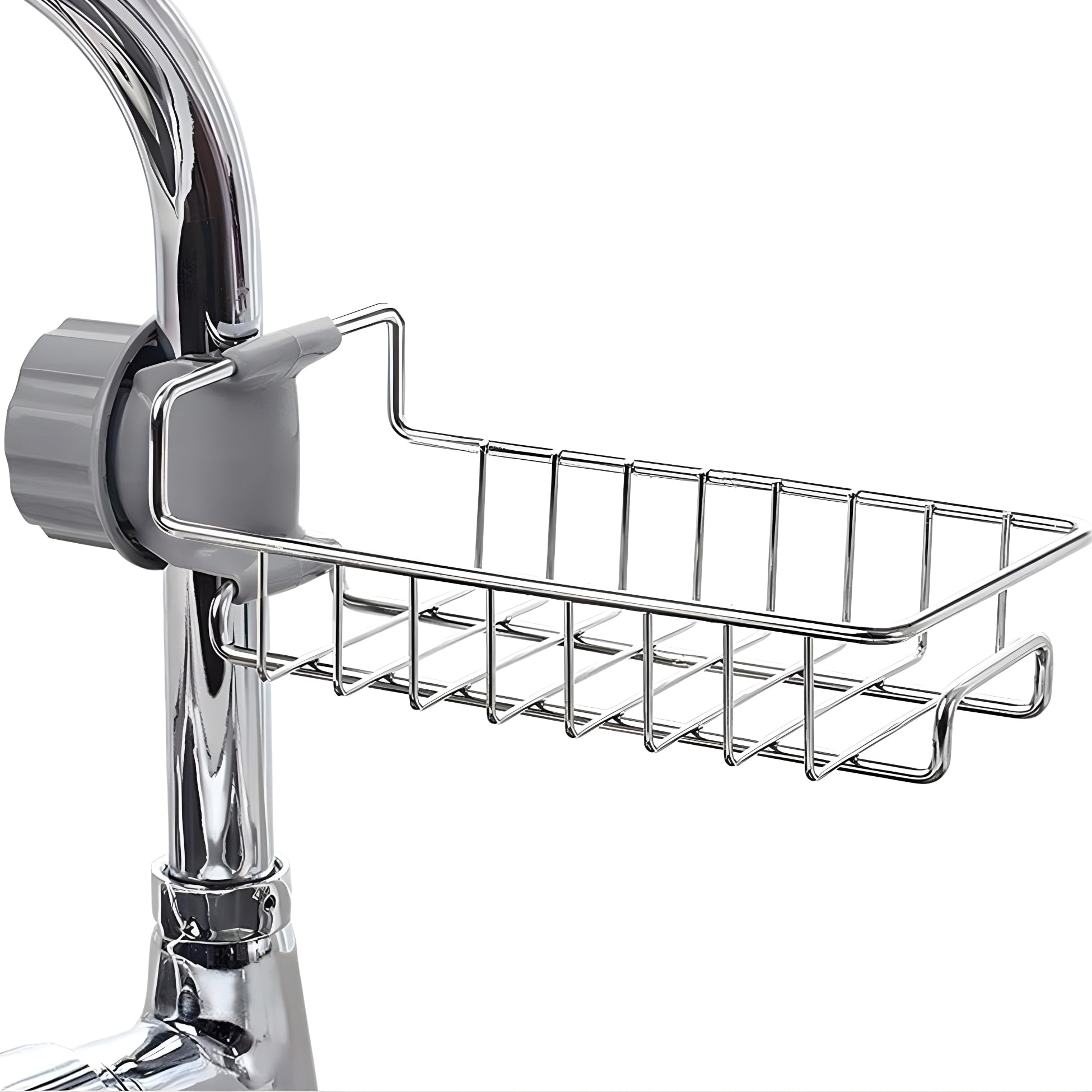 Rzone Store Stainless Steel Adjusting Multifunctional Over Kitchen Sink Caddy Clamp Faucet Sponge Scrubber Holder Storage Hangin