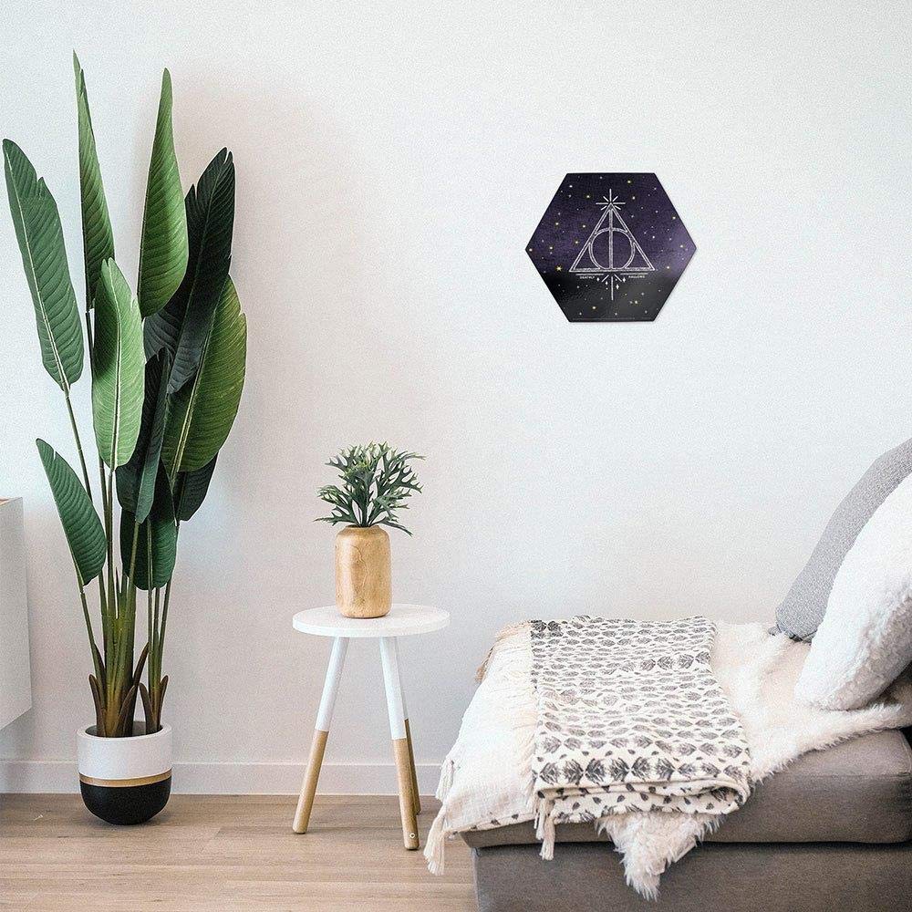 Harry Potter - Deathly Hallows - Tale Of The Three Brothers - 11.5    X 10    Hexagon Shaped Knexagon Wood Print - Hang Alone Or