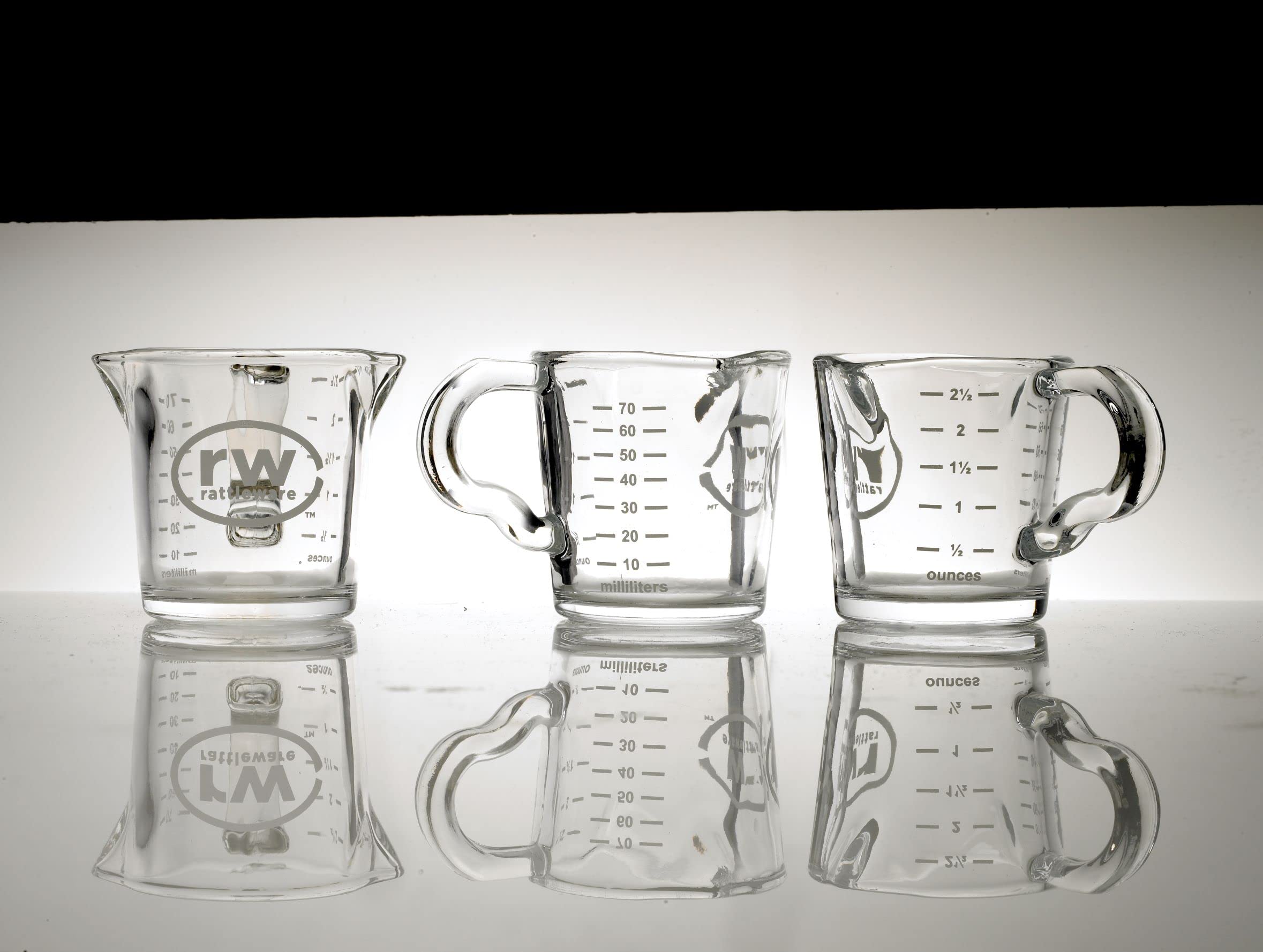 Rattleware 3 Oz Espresso Shot Glass Pitcher - Double Spouted Genuine Barista Measuring Cup With Graduations In Ml & Oz - High-Vo