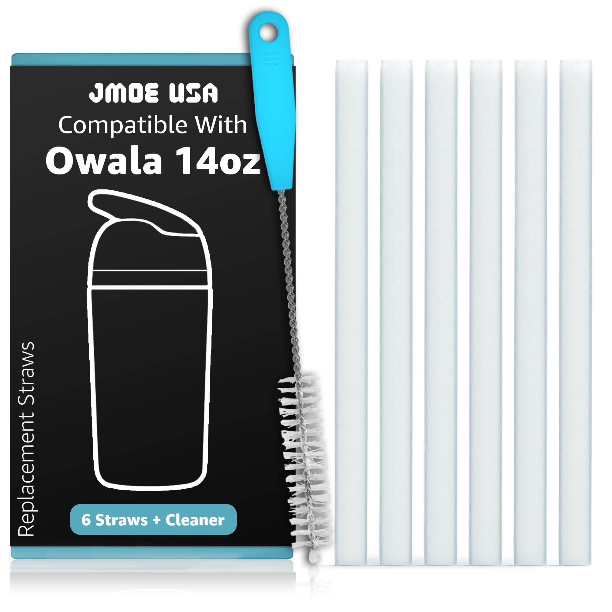Jmoe Usa Straws For Owala 14Oz Flip Kids Water Bottles | Replacement Plastic Straw Accessories | Designed For Owala 14 Oz Kid Fl