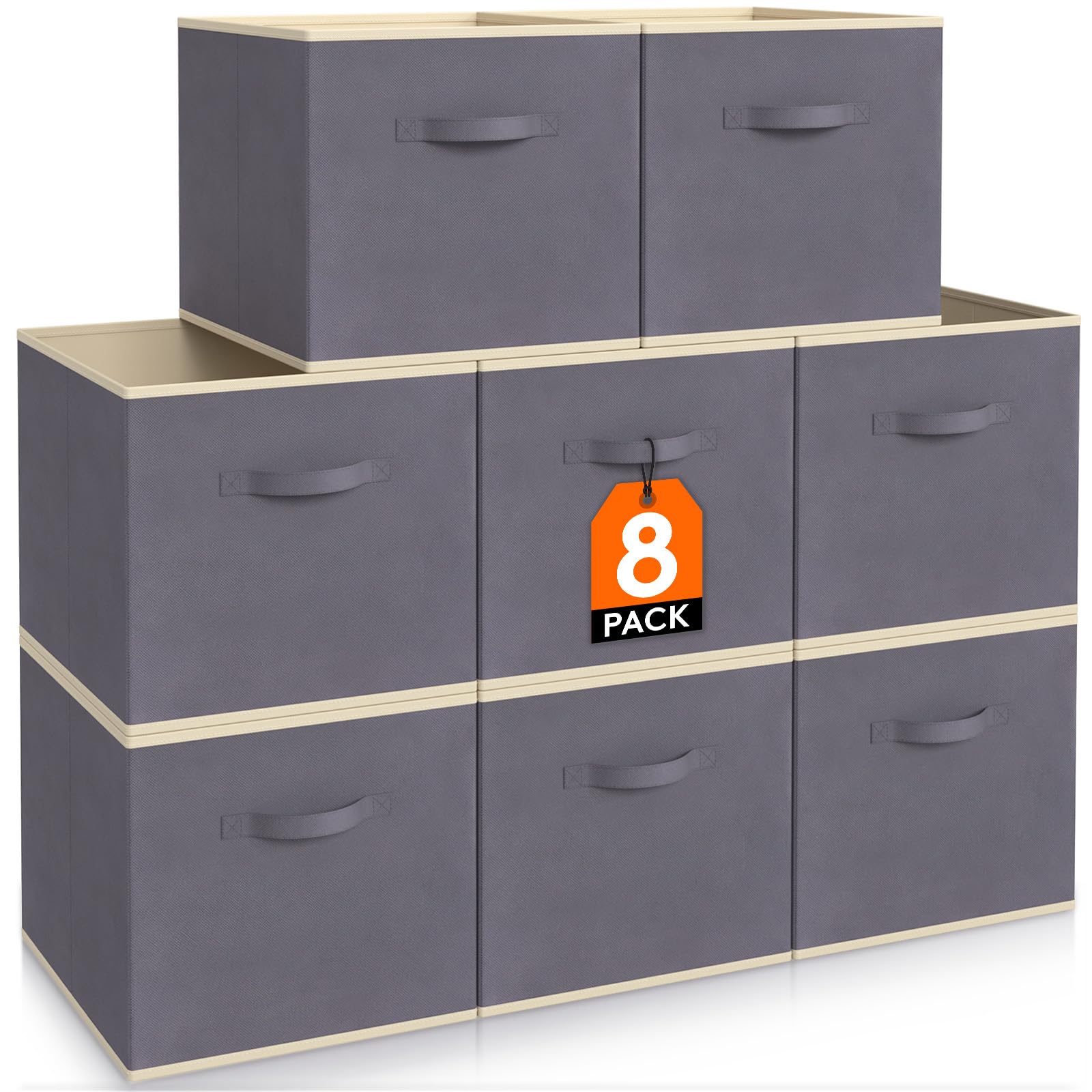 Lifewit 13 Inch Cube Storage Bins, Storage Cubes Foldable Medium Decorative Fabric Storage Baskets For Organizing Home Organizer