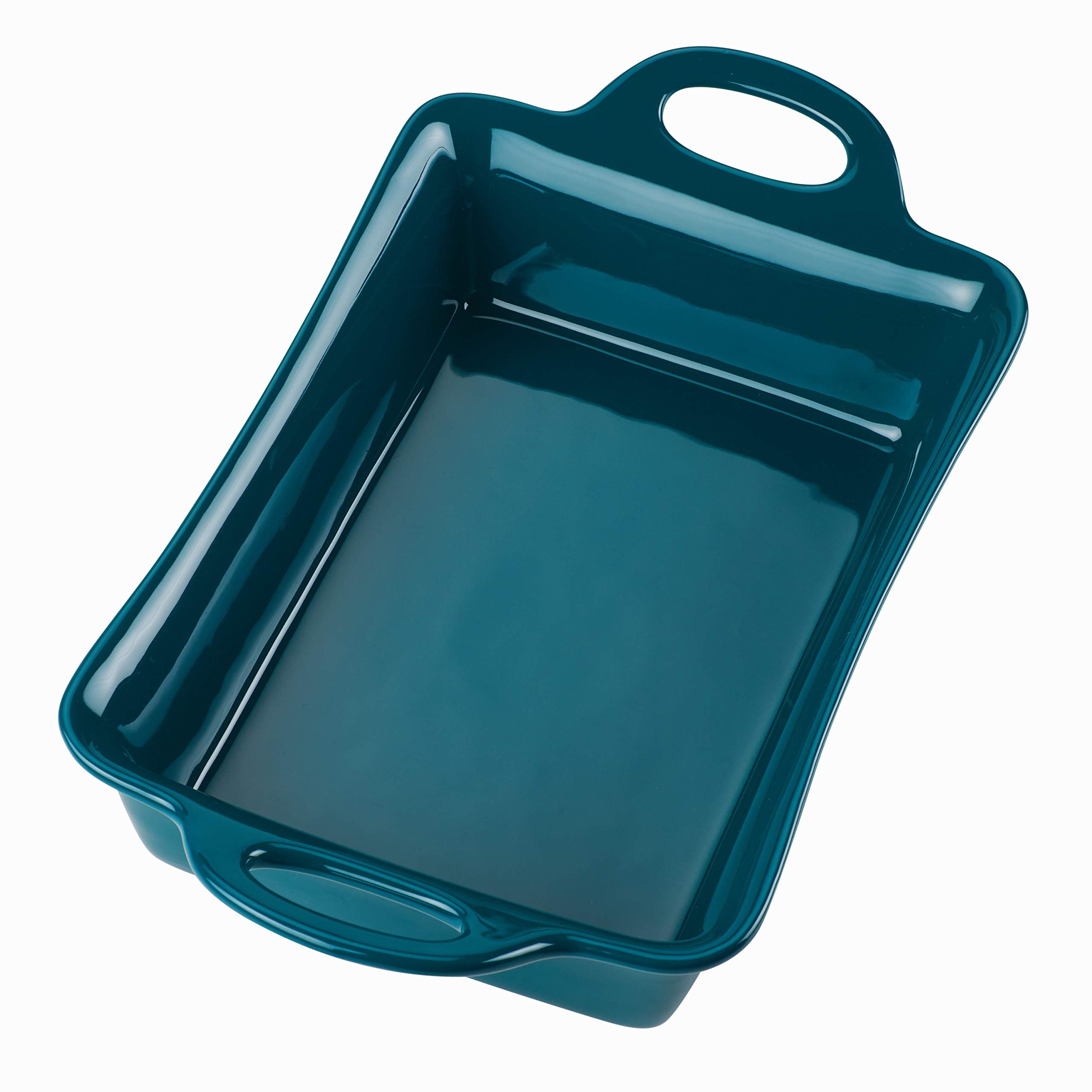 Rachael Ray Solid Glaze Ceramics Bakeware / Lasagna Pan / Baker, Rectangle - 9 Inch X 13 Inch, Teal