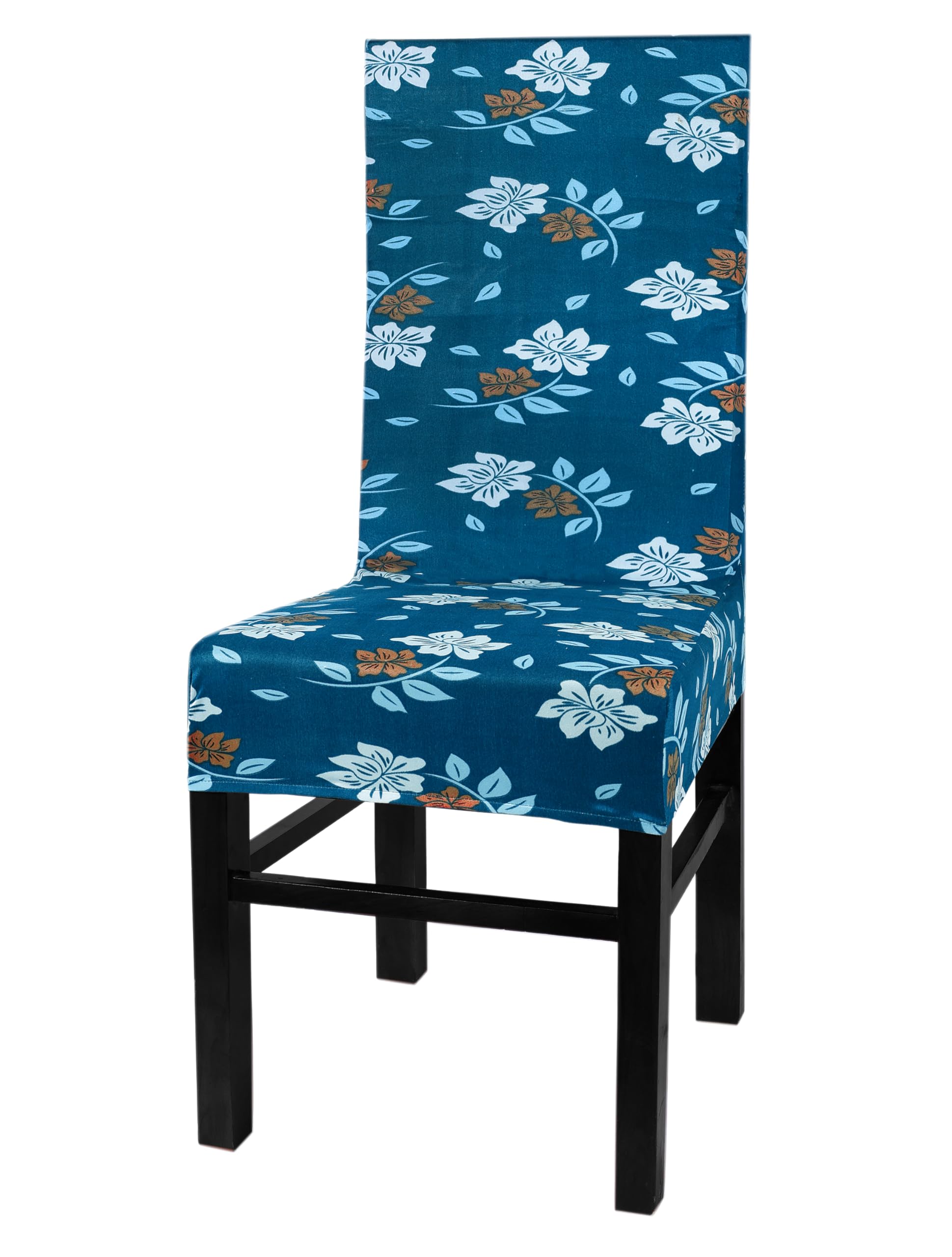 Yellow Weaves Elastic Stretchable Dining Chair Cover, Removable Washable Elastic Floral Printed Dining Chair Covers (1 Piece, Te