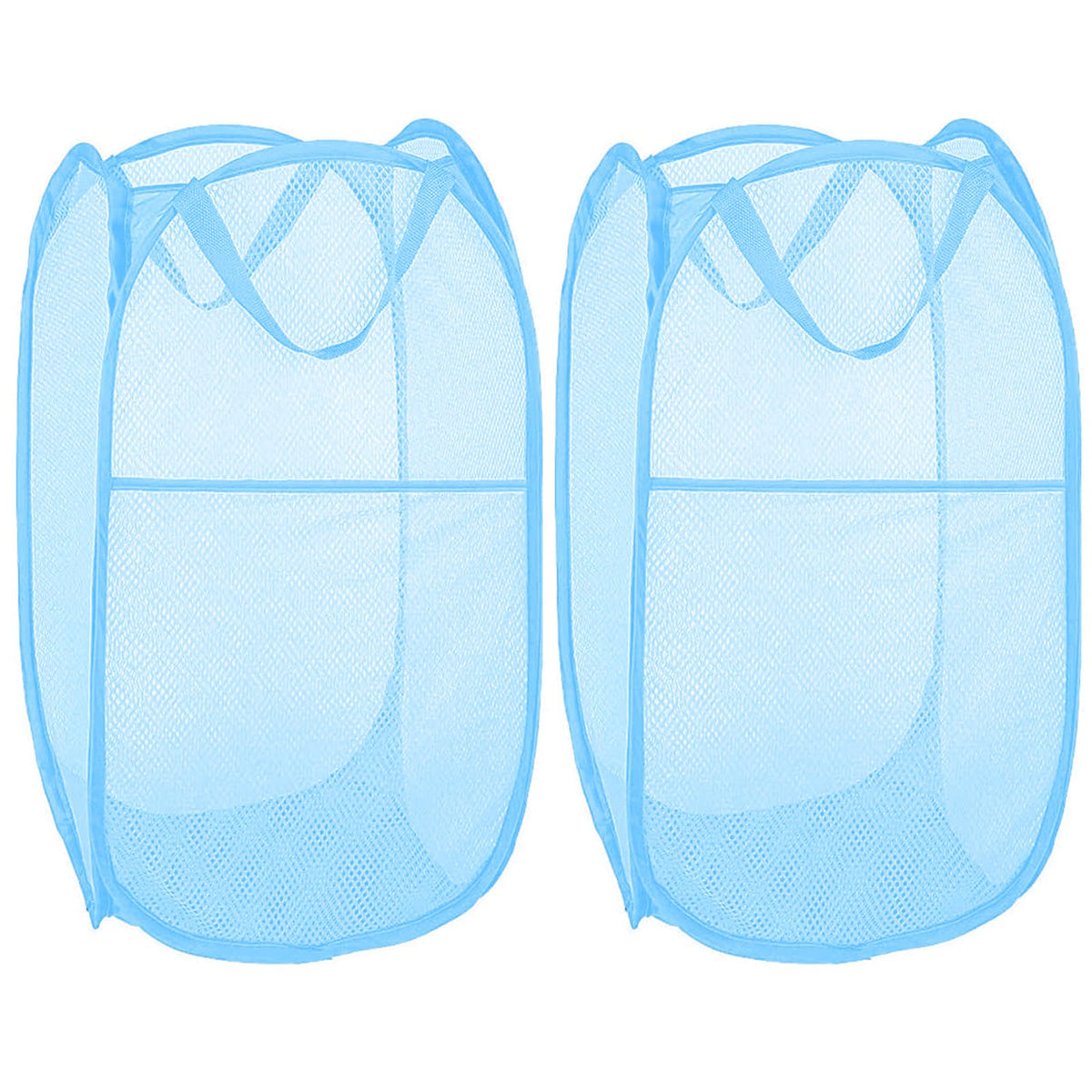 Larpur Pack Of 2 Pop Up Laundry Hampers, Collapsible Laundry Baskets, Portable Mesh Clothes Hampers For Kids Room, College Dorm,