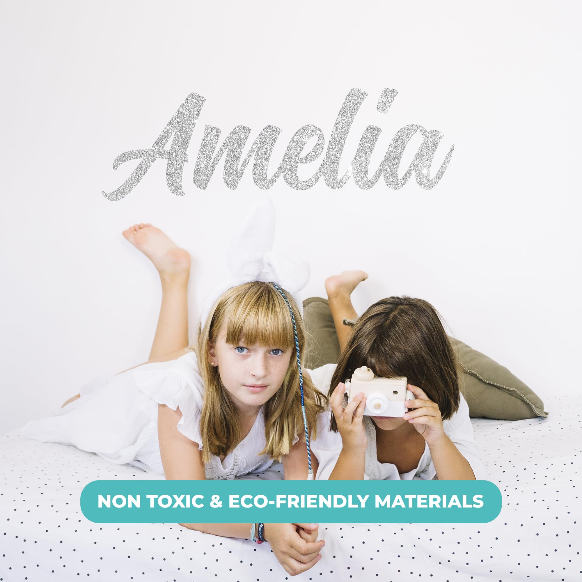 Egd Custom Name Cursive Wall Decal | Personalized Name With Elegant Font | Wall Stickers For Bedroom | Wall Decor For Girls & Bo