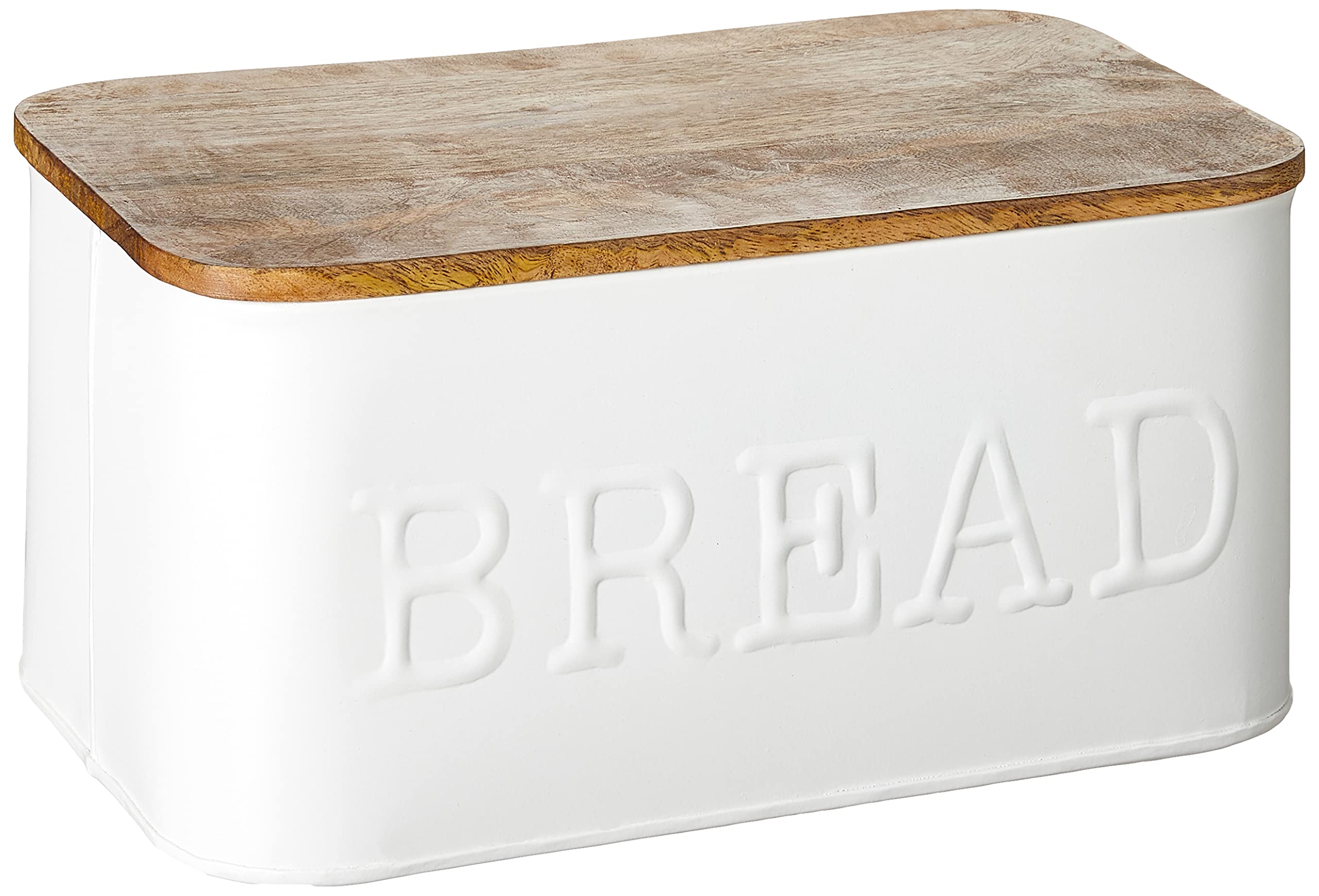 Mud Pie Circa Bread Box White, 5 1/4'' X 12''
