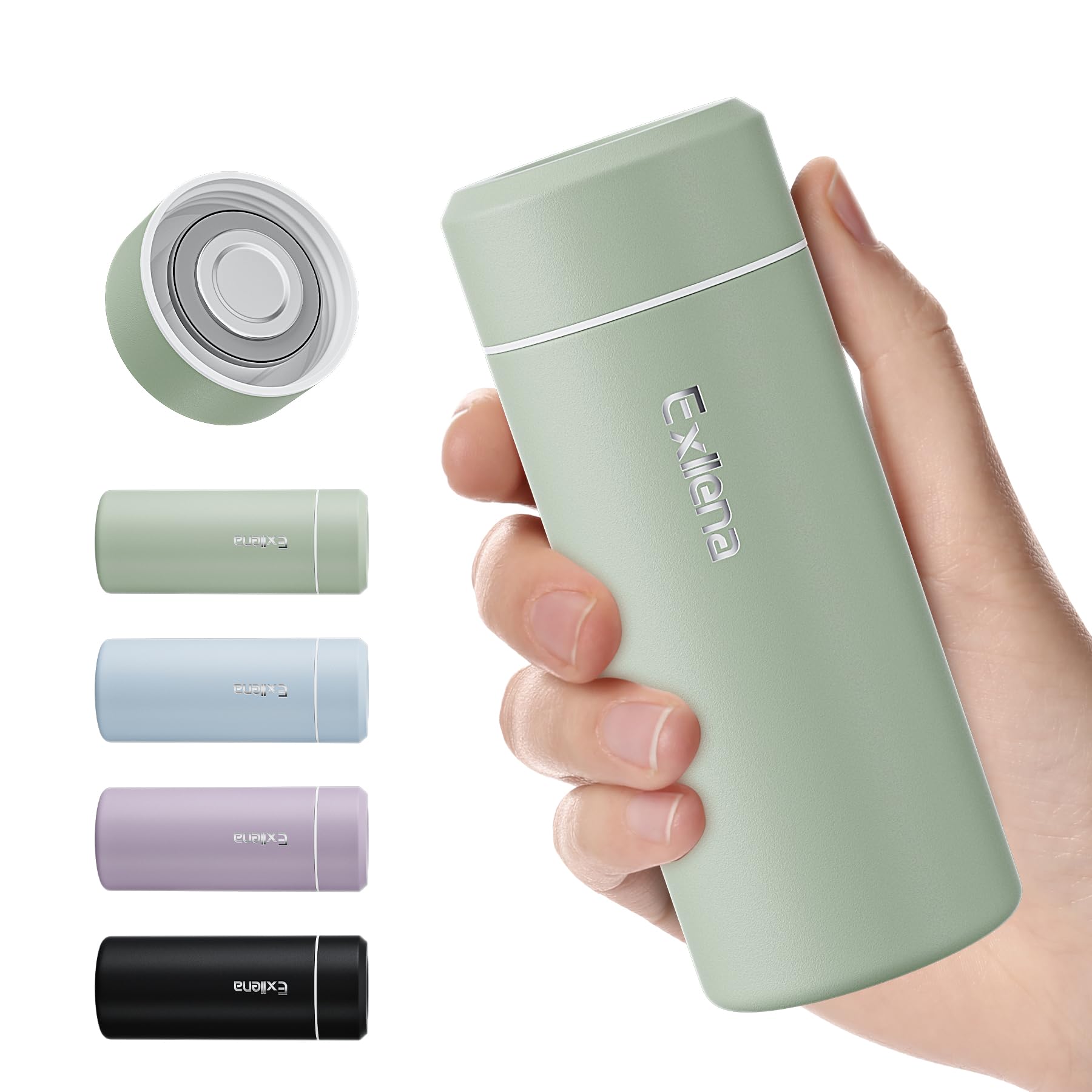 ?Upgraded?Exllena Small Insulated Water Bottle 8 oz/250ml- Mini Insulated Water Bottle for Hot & Cold Drinks, Perfect Small Wate